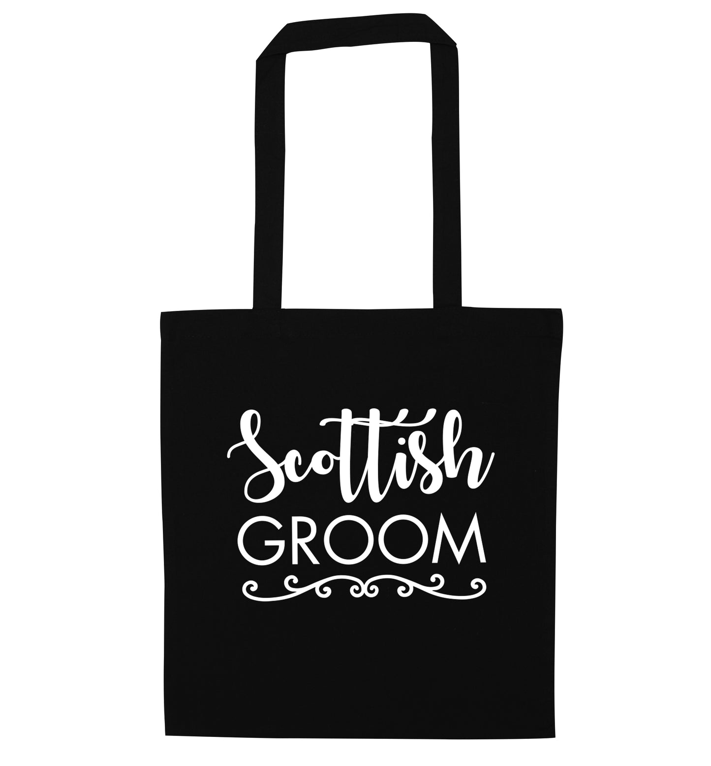 Scottish groom black tote bag