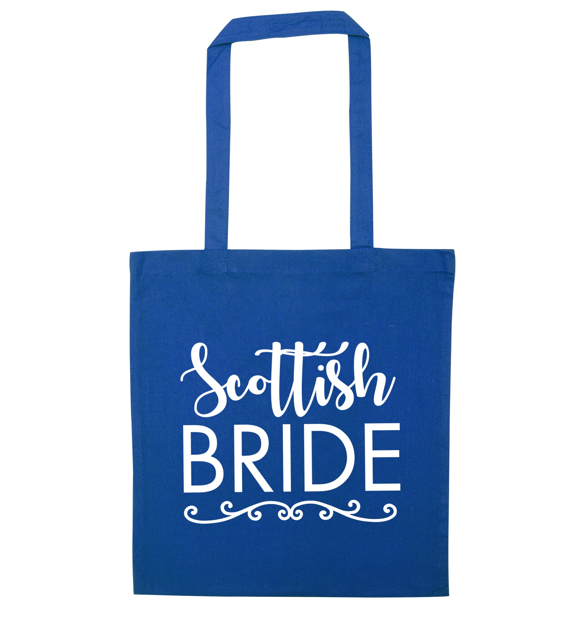 Scottish Bride blue tote bag