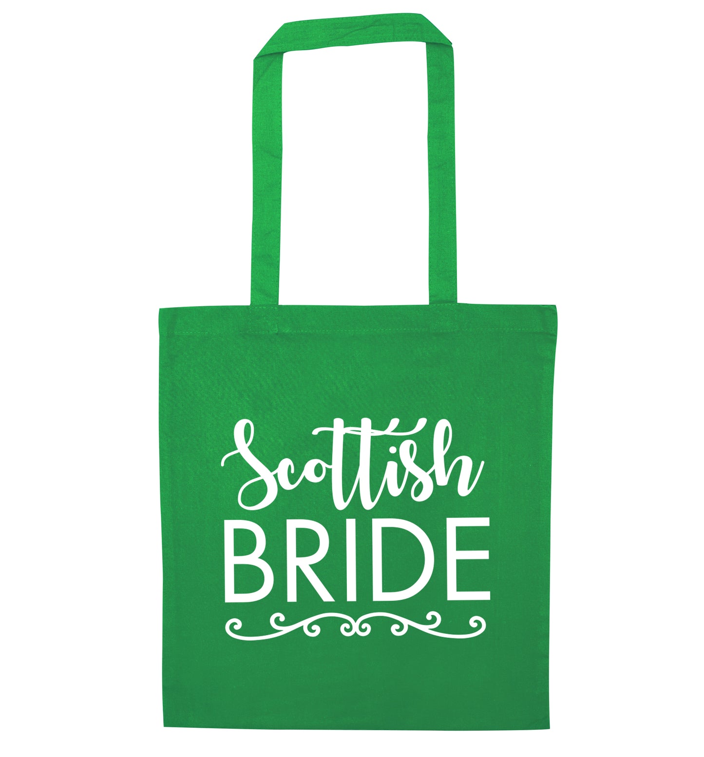 Scottish Bride green tote bag