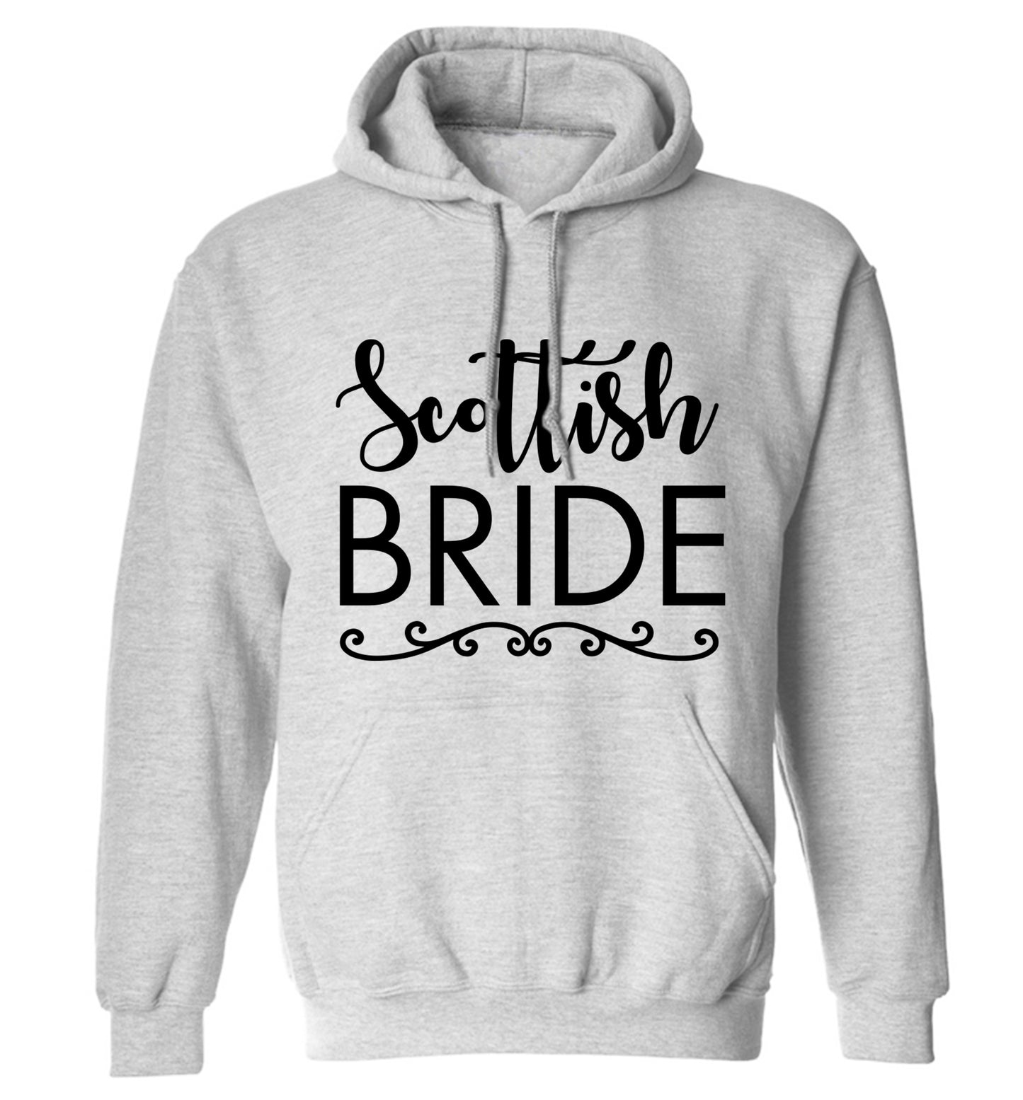 Scottish Bride adults unisex grey hoodie 2XL