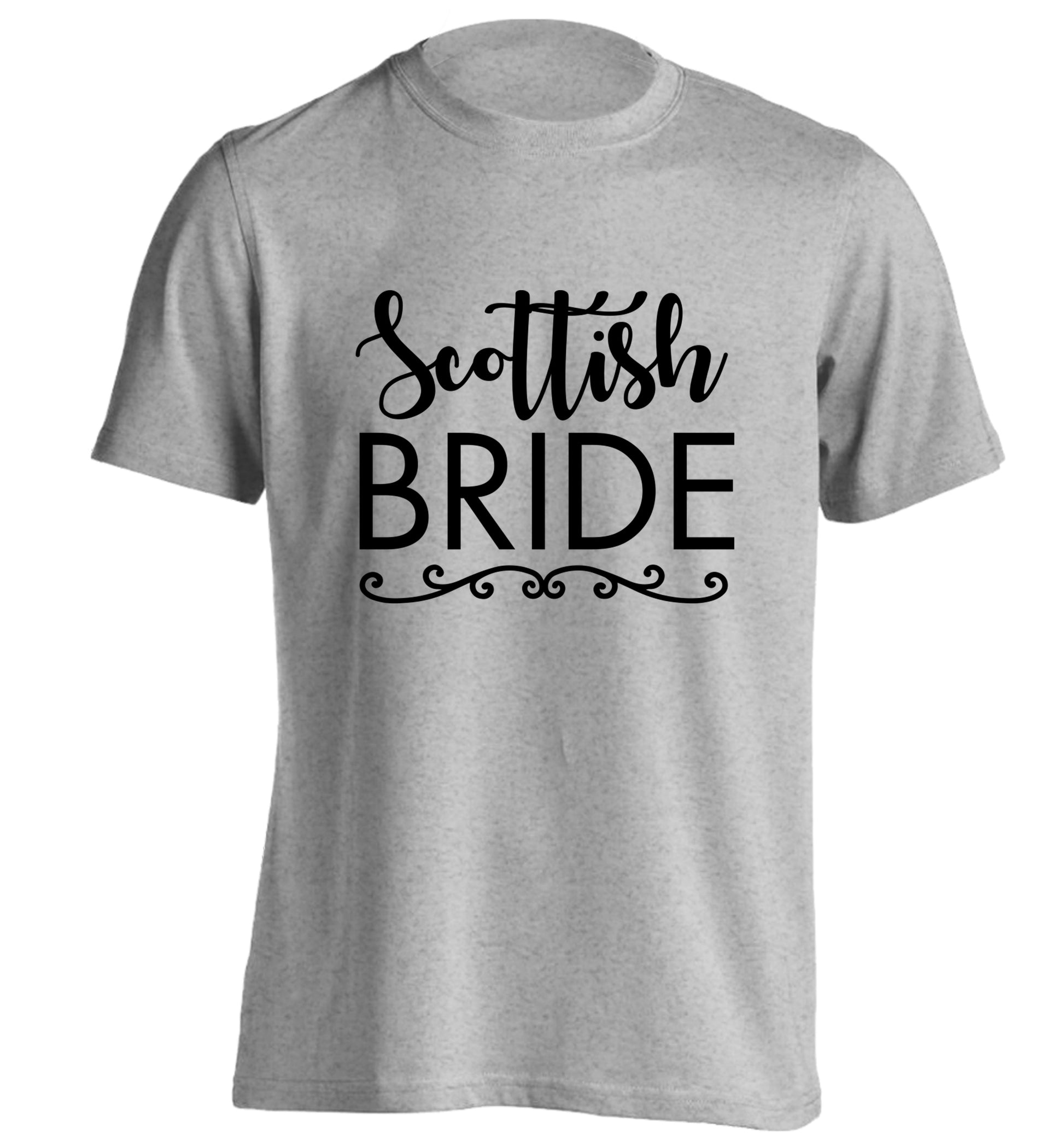 Scottish Bride adults unisex grey Tshirt 2XL