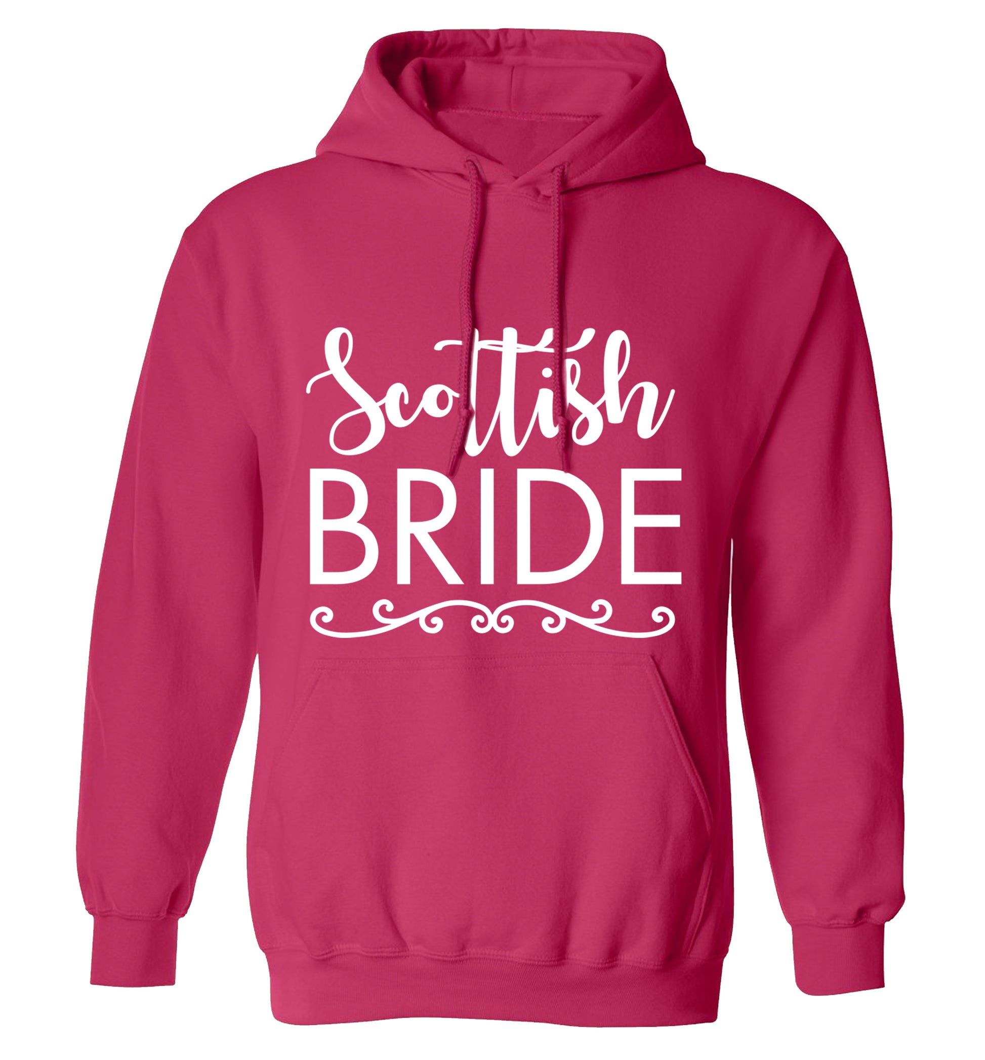 Scottish Bride adults unisex pink hoodie 2XL