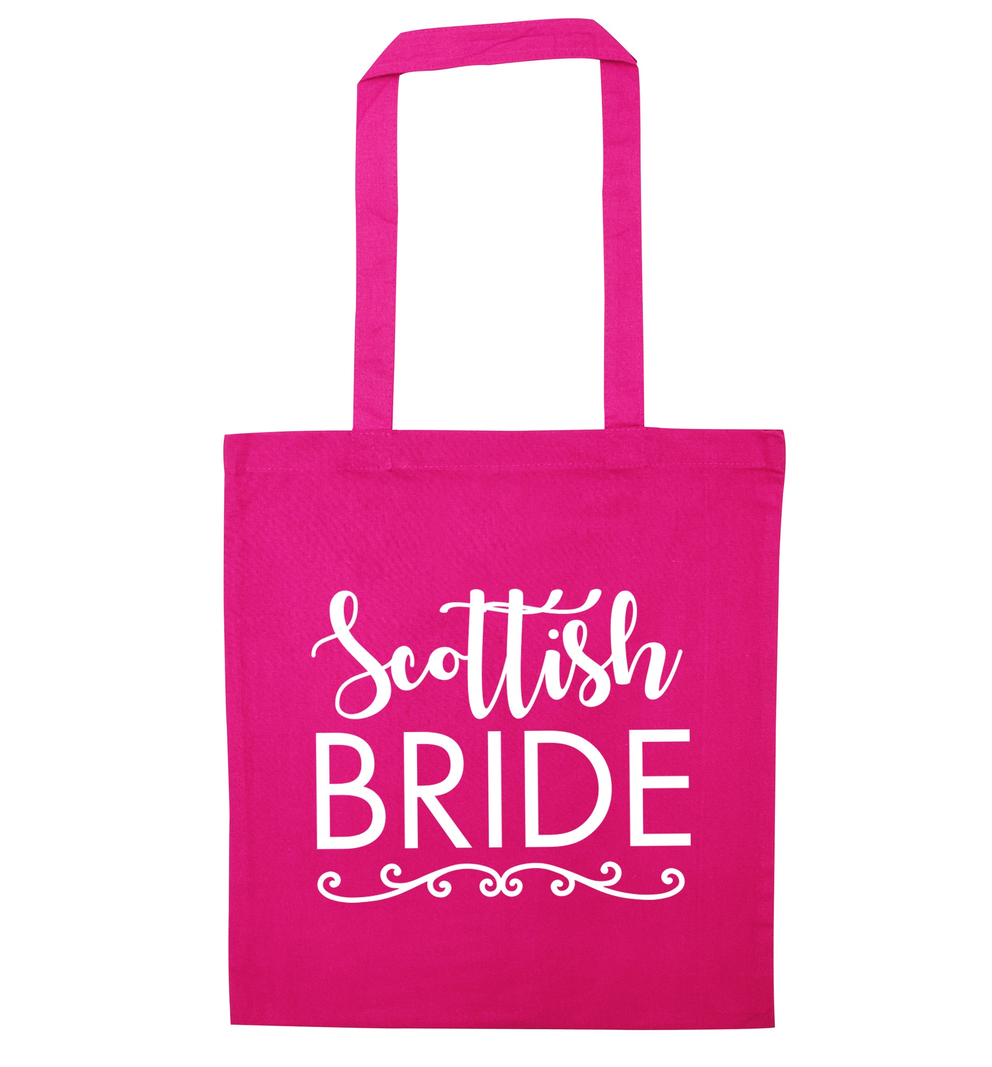 Scottish Bride pink tote bag