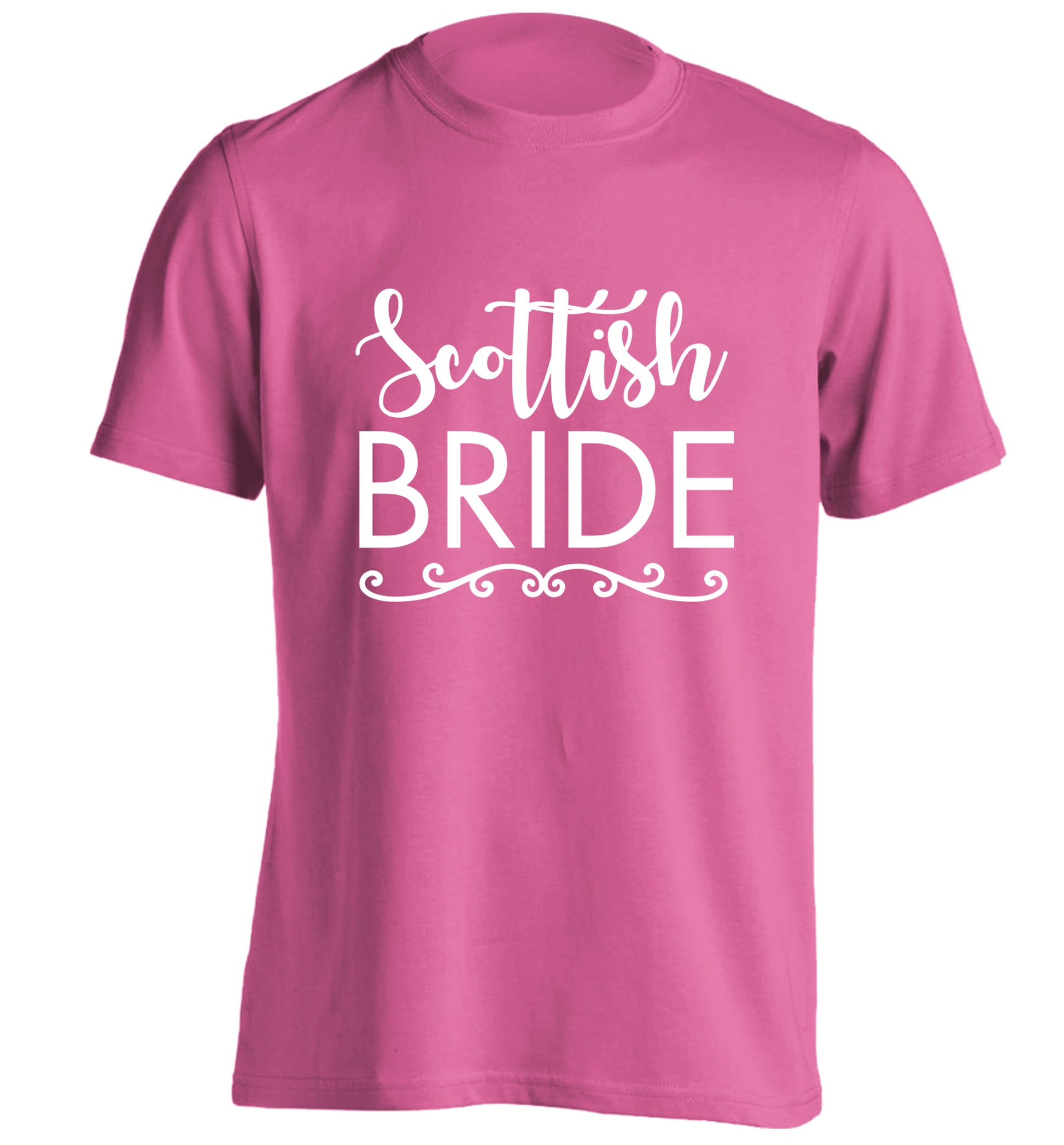 Scottish Bride adults unisex pink Tshirt 2XL