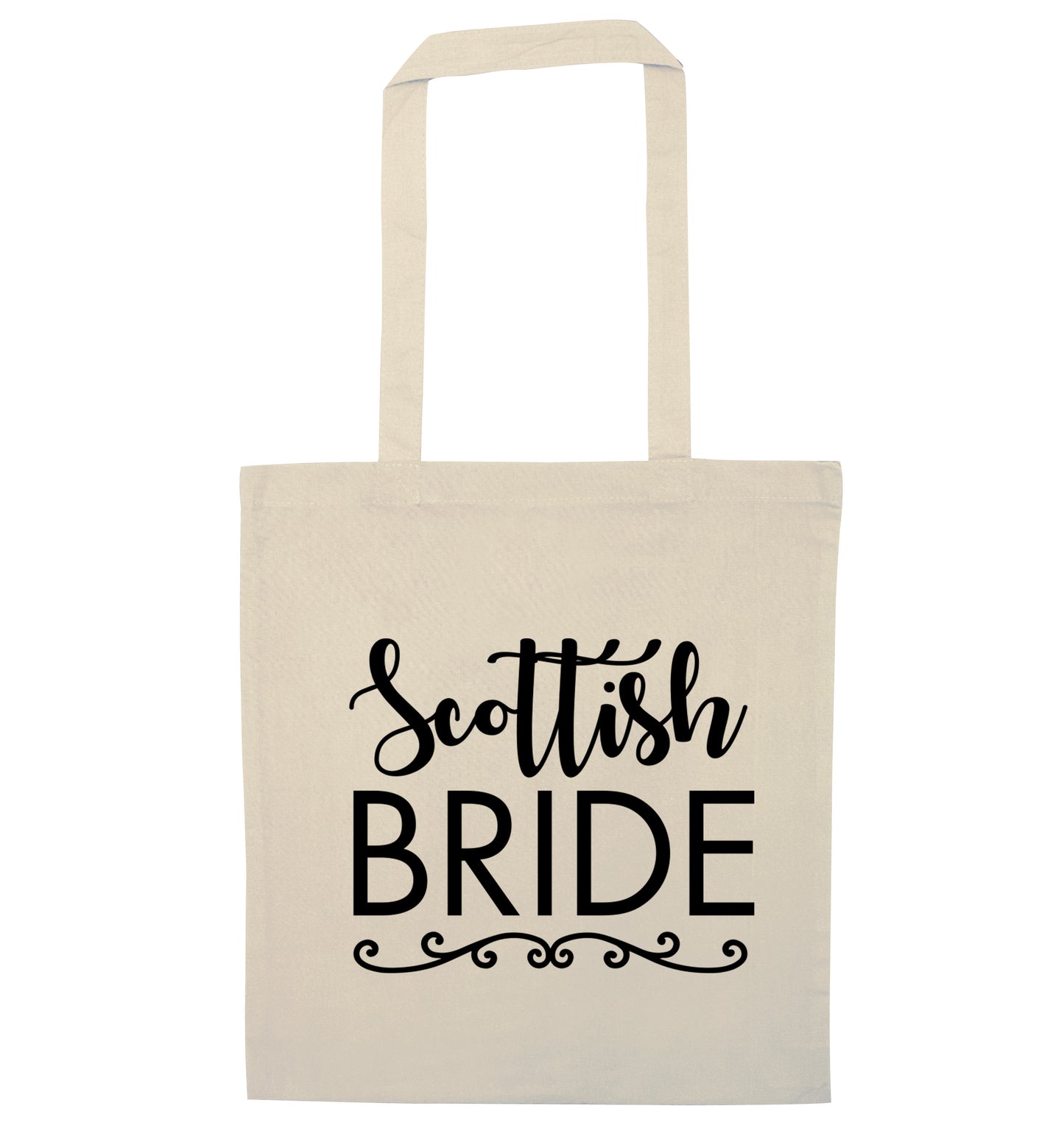 Scottish Bride natural tote bag