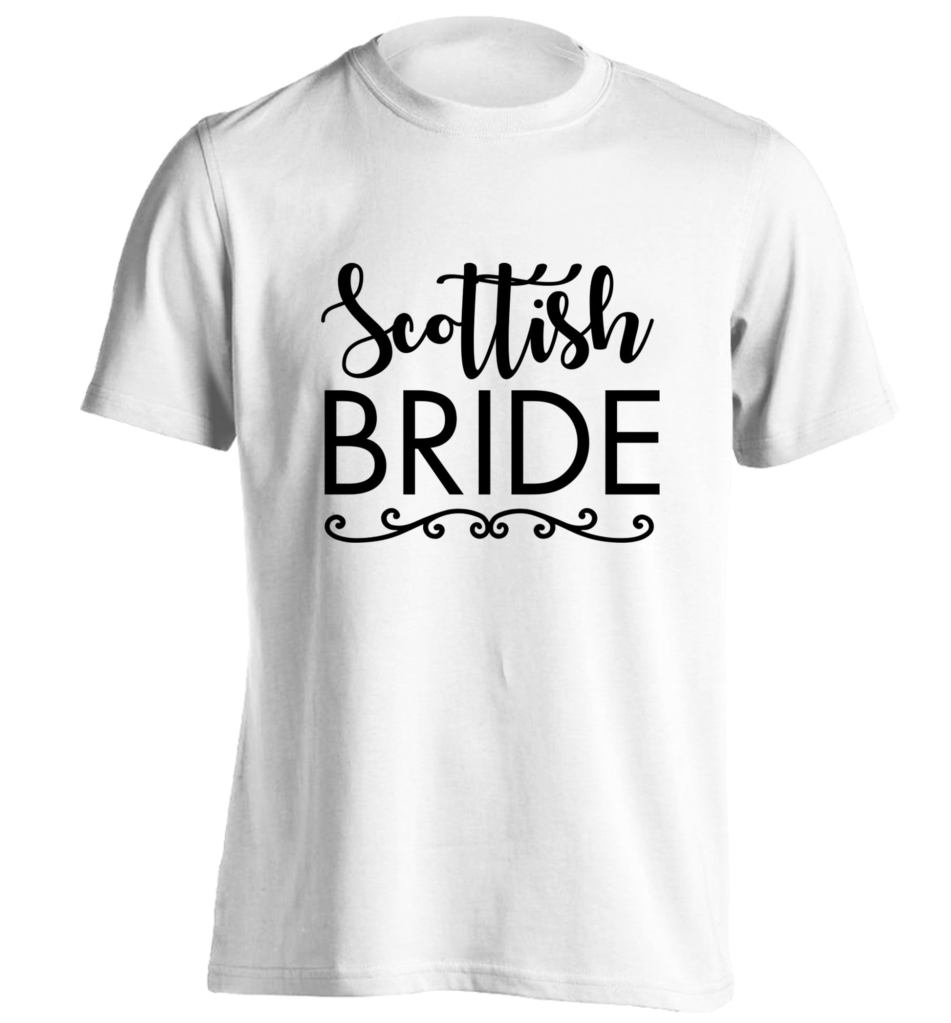 Scottish Bride adults unisex white Tshirt 2XL