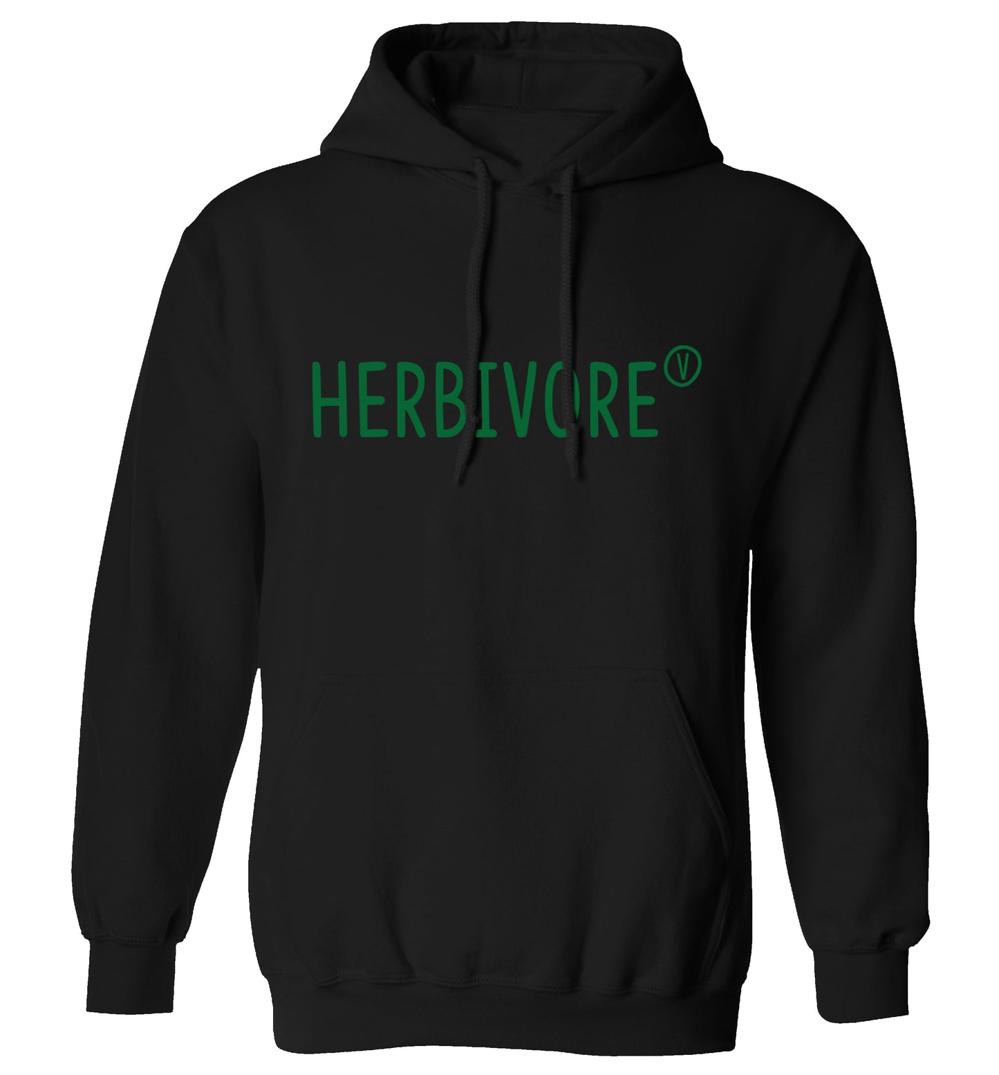 Herbivore adults unisex black hoodie 2XL