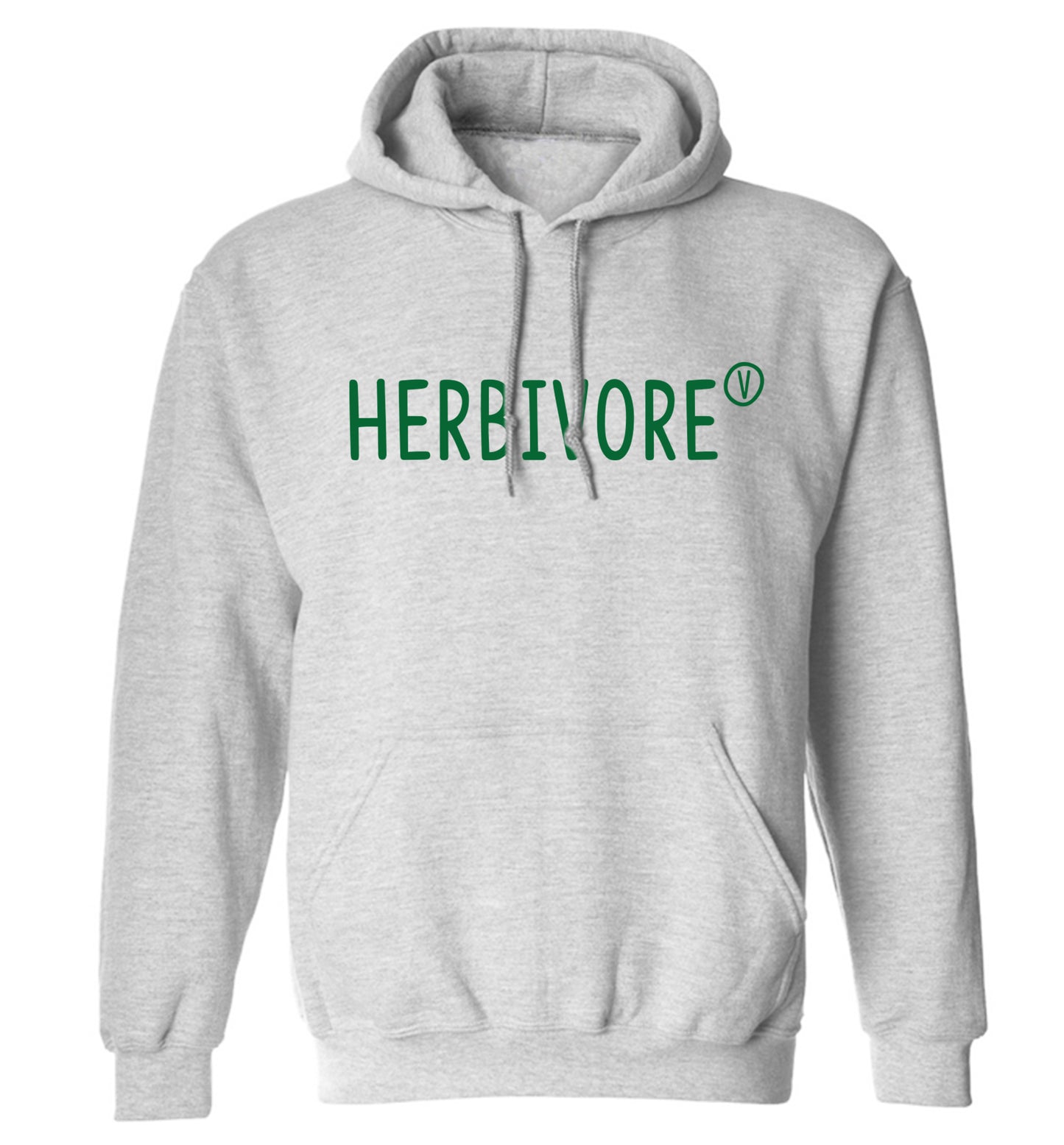 Herbivore adults unisex grey hoodie 2XL