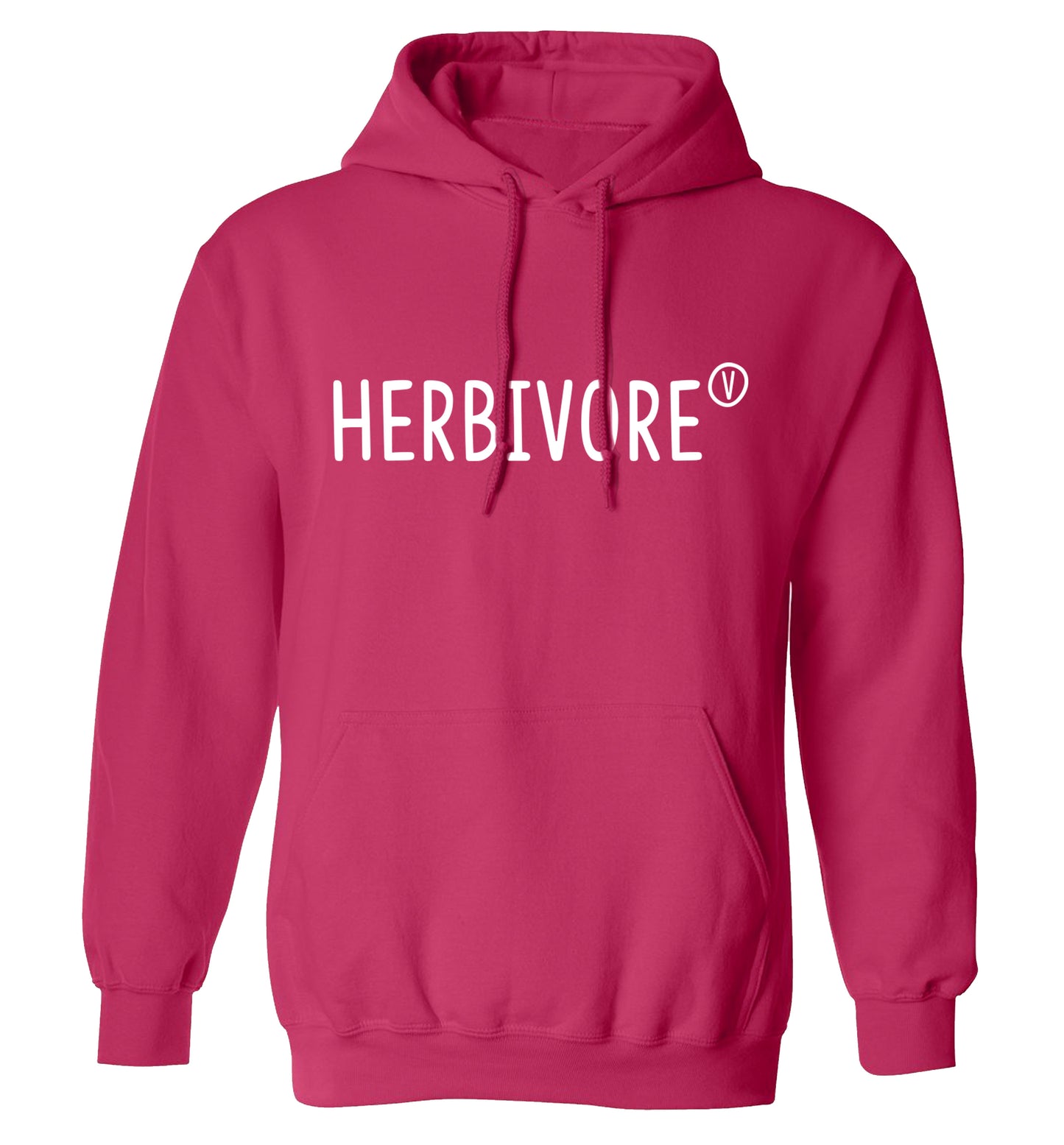 Herbivore adults unisex pink hoodie 2XL