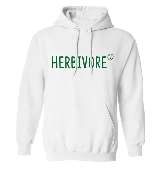 Herbivore adults unisex white hoodie 2XL