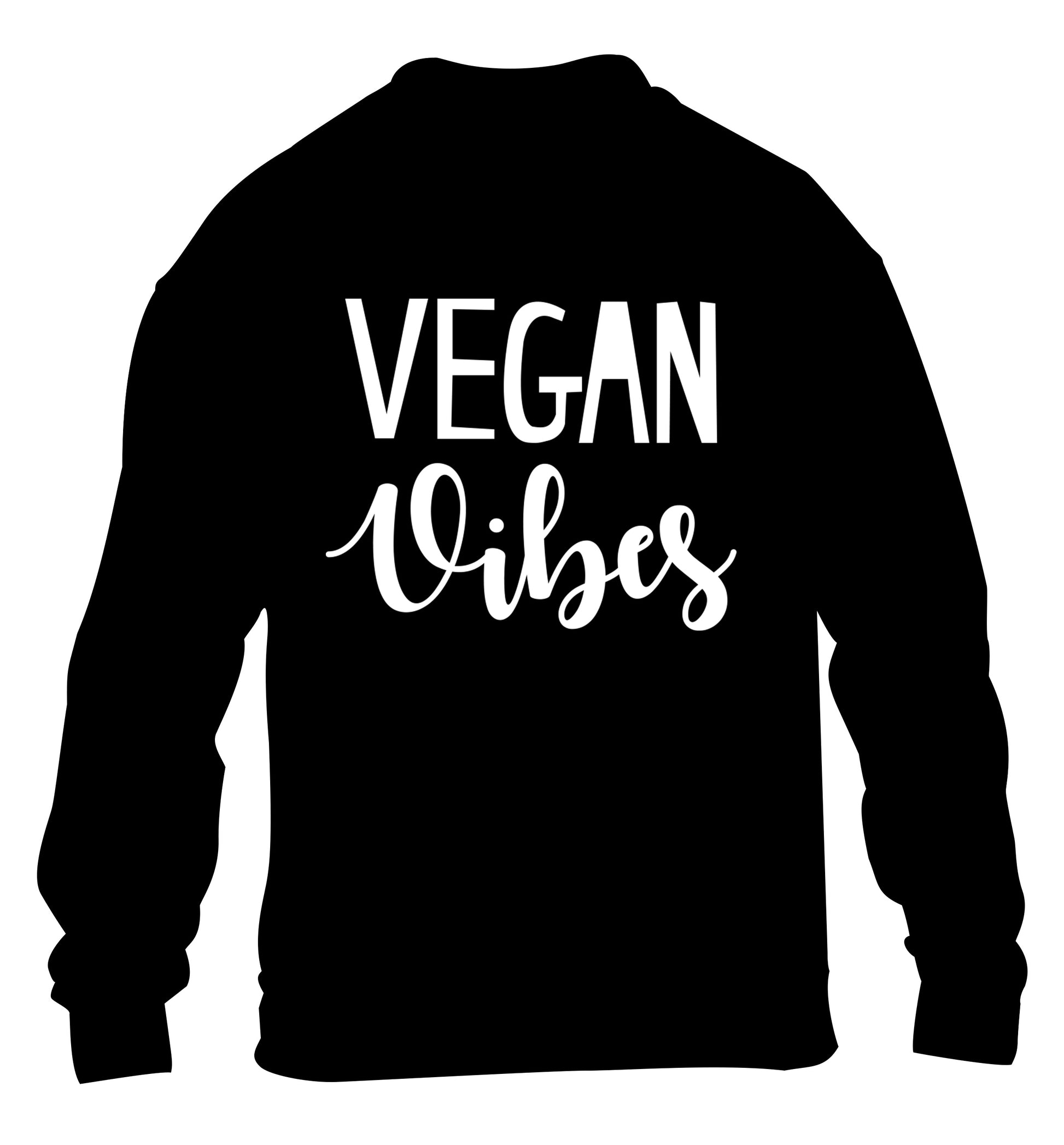 Vegan Vibes children's black sweater 12-13 Years