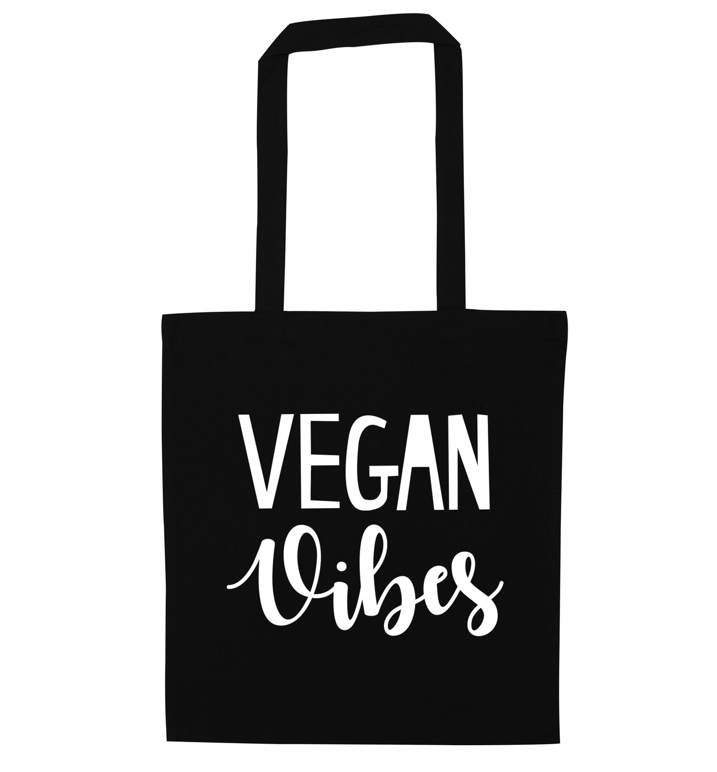 Vegan Vibes black tote bag
