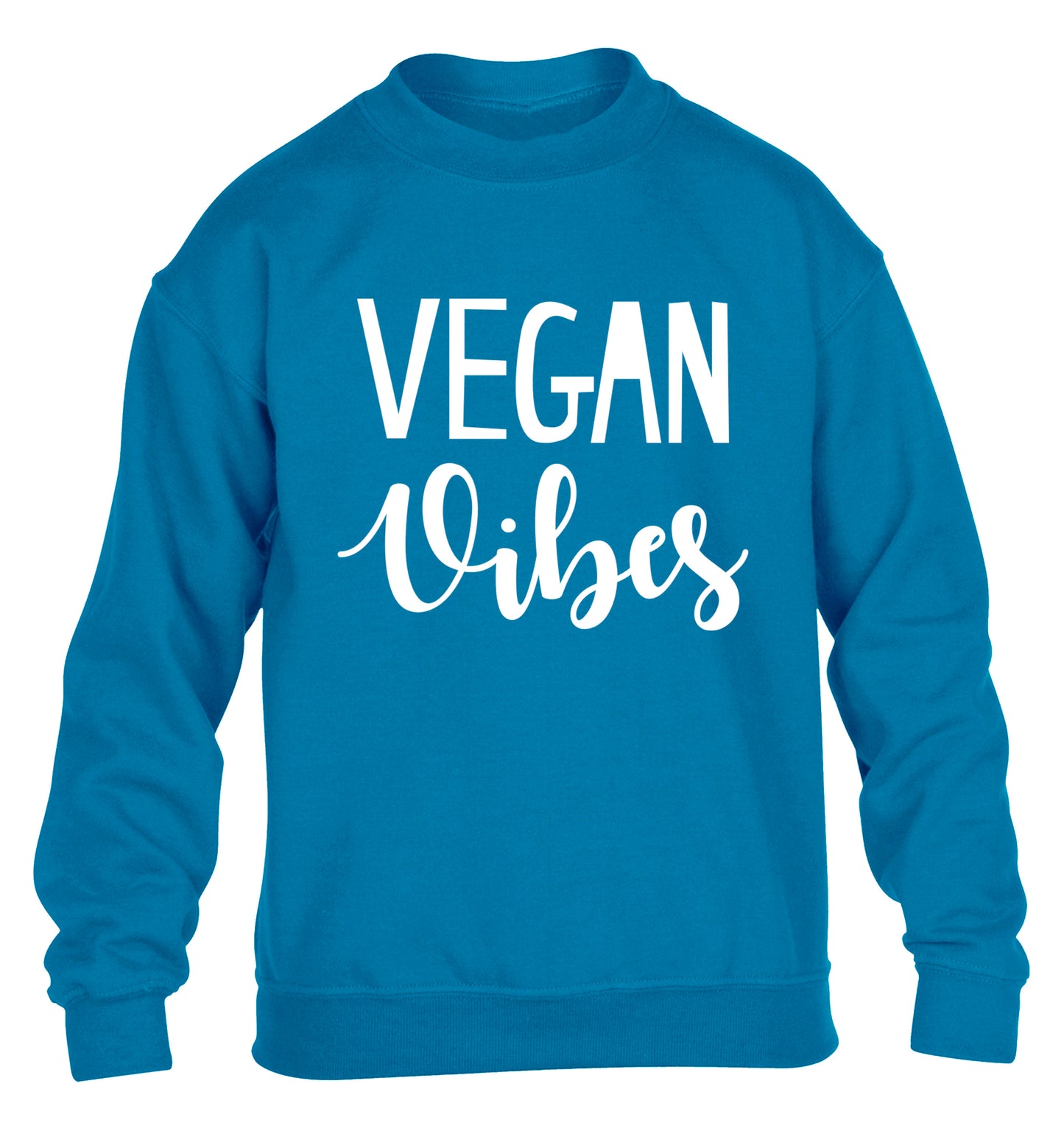 Vegan Vibes children's blue sweater 12-13 Years