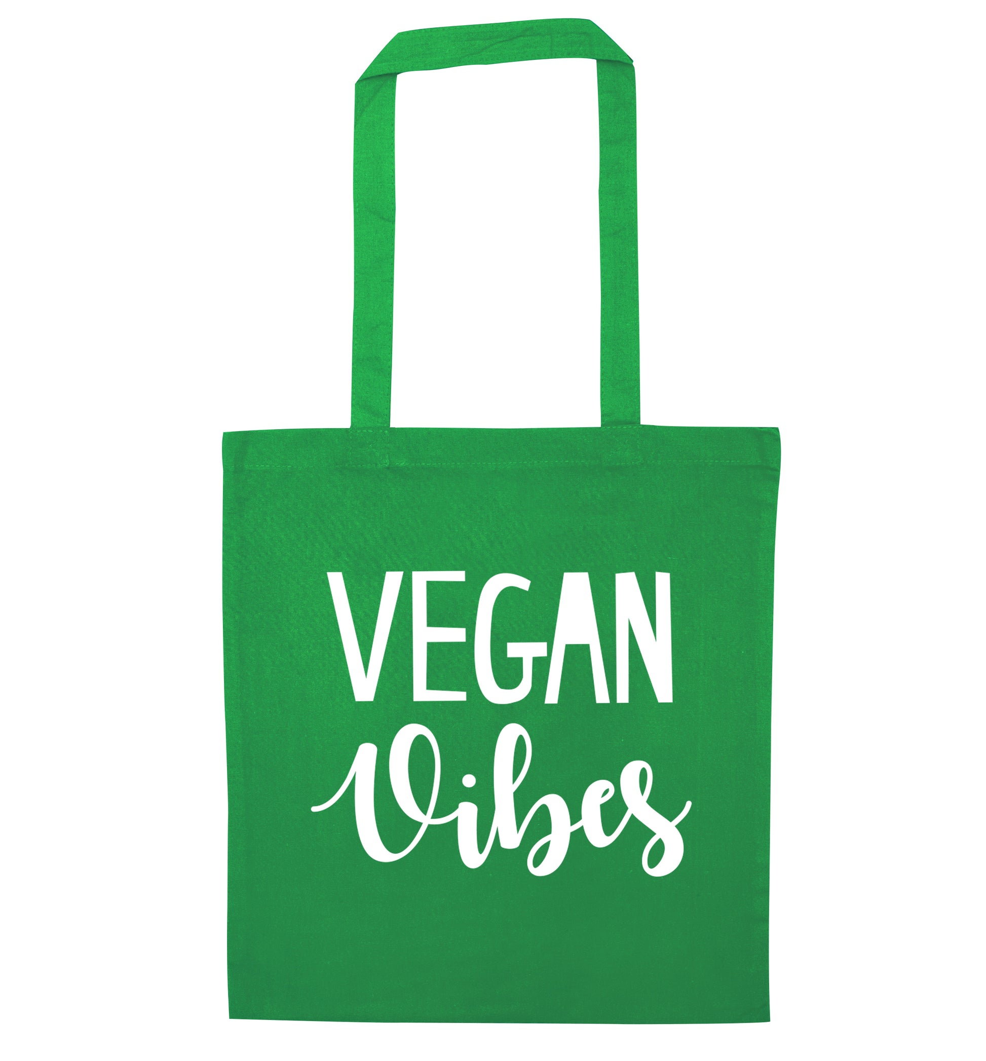 Vegan Vibes green tote bag