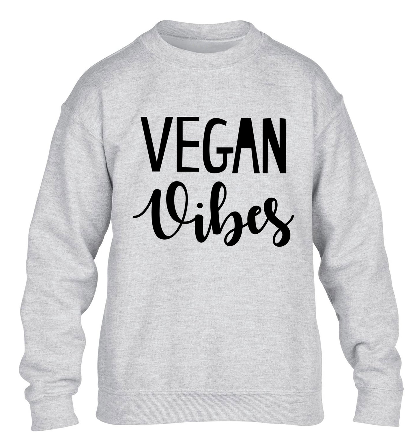 Vegan Vibes children's grey sweater 12-13 Years