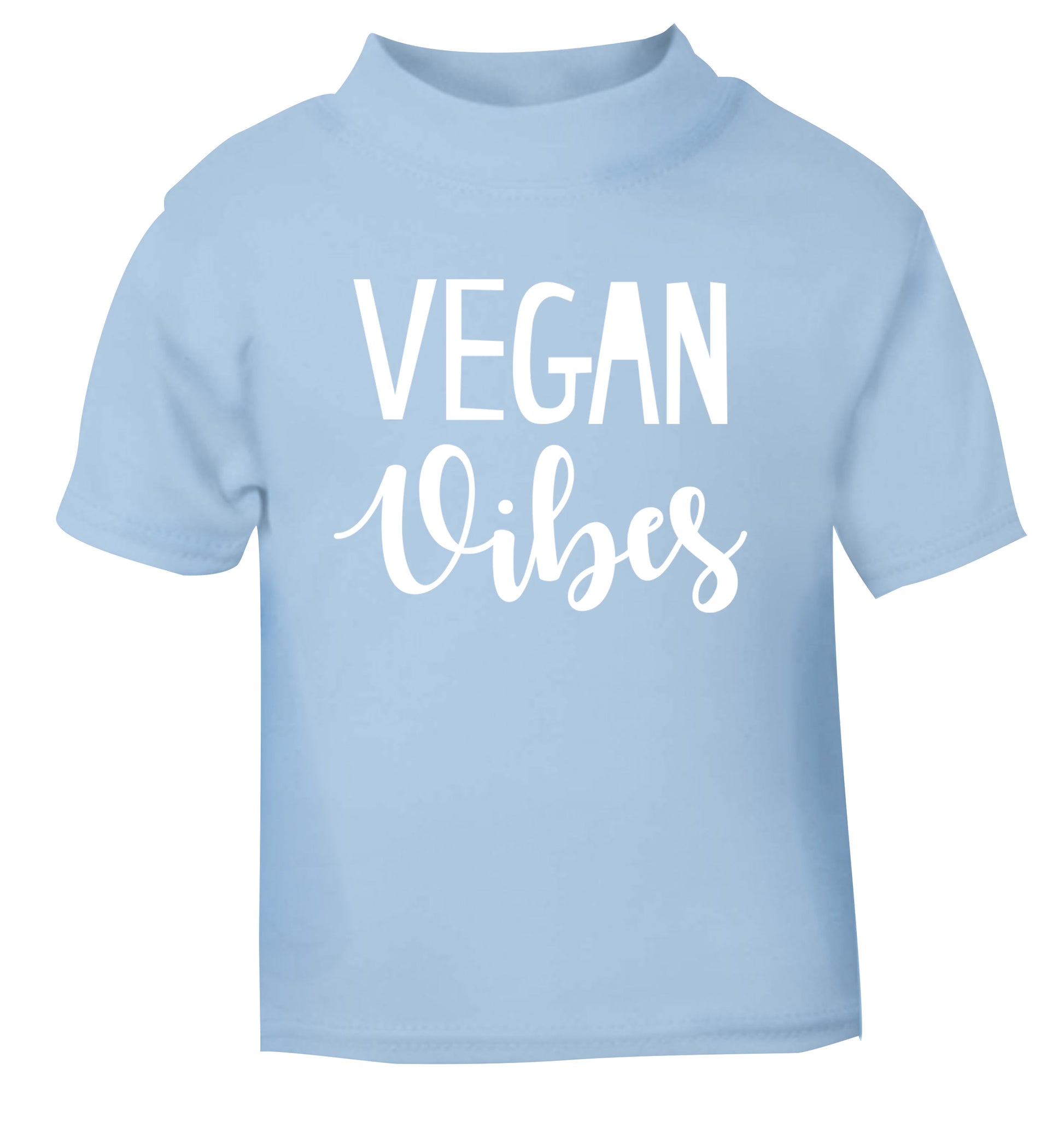 Vegan Vibes light blue Baby Toddler Tshirt 2 Years