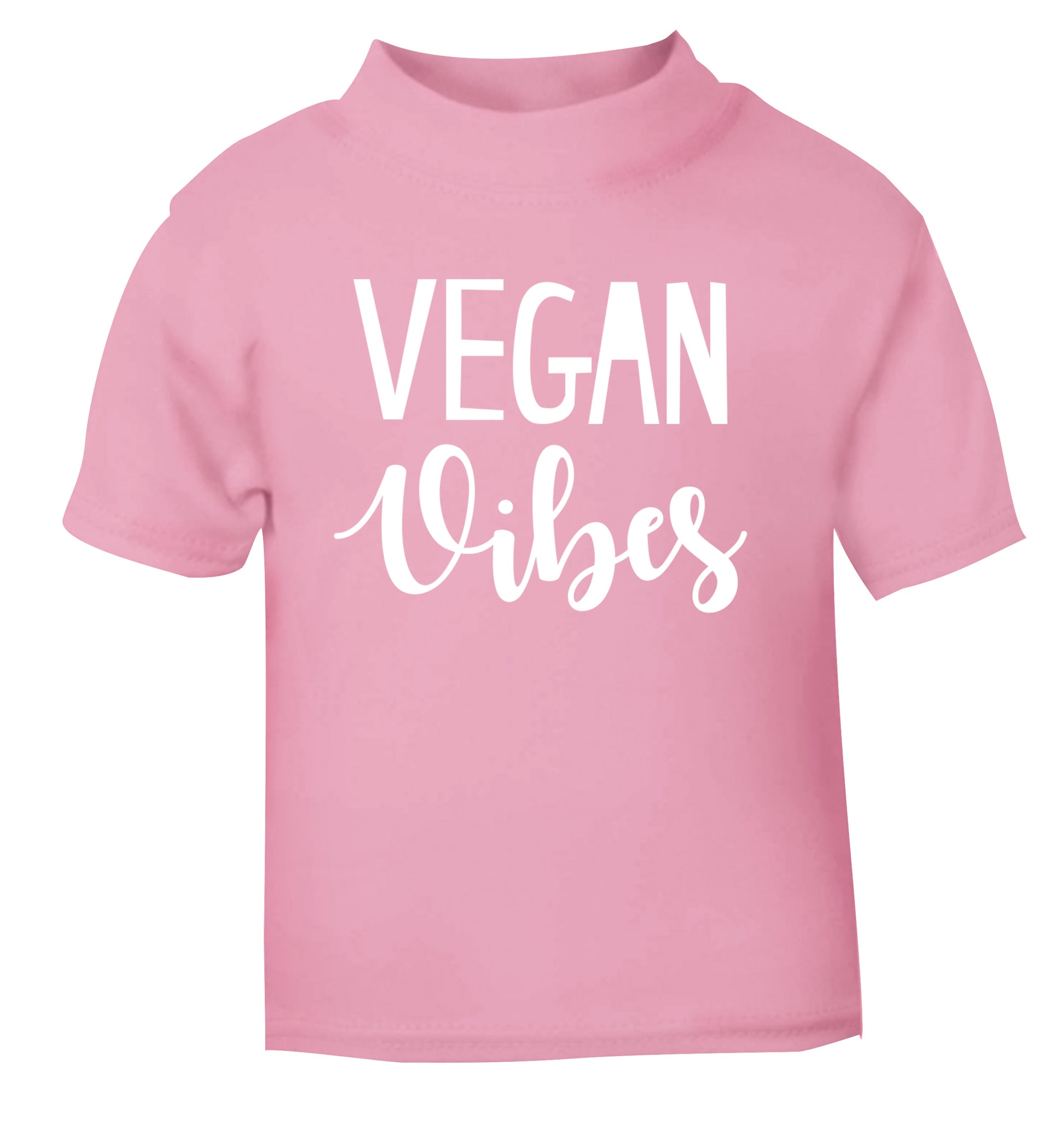 Vegan Vibes light pink Baby Toddler Tshirt 2 Years