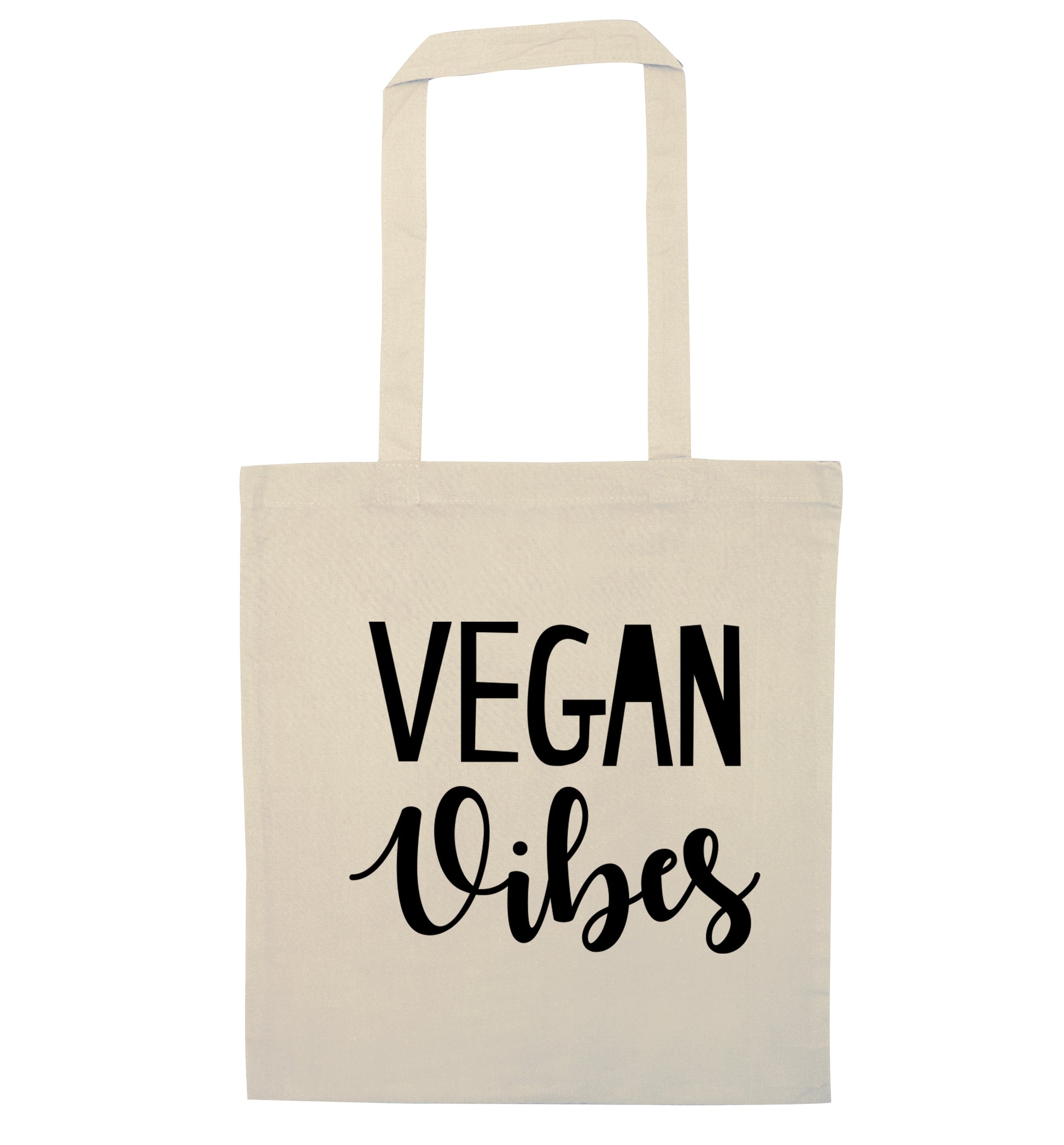 Vegan Vibes natural tote bag