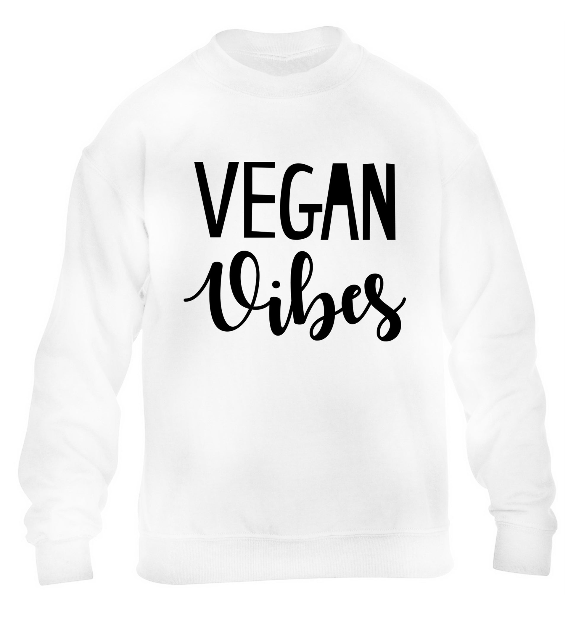 Vegan Vibes children's white sweater 12-13 Years