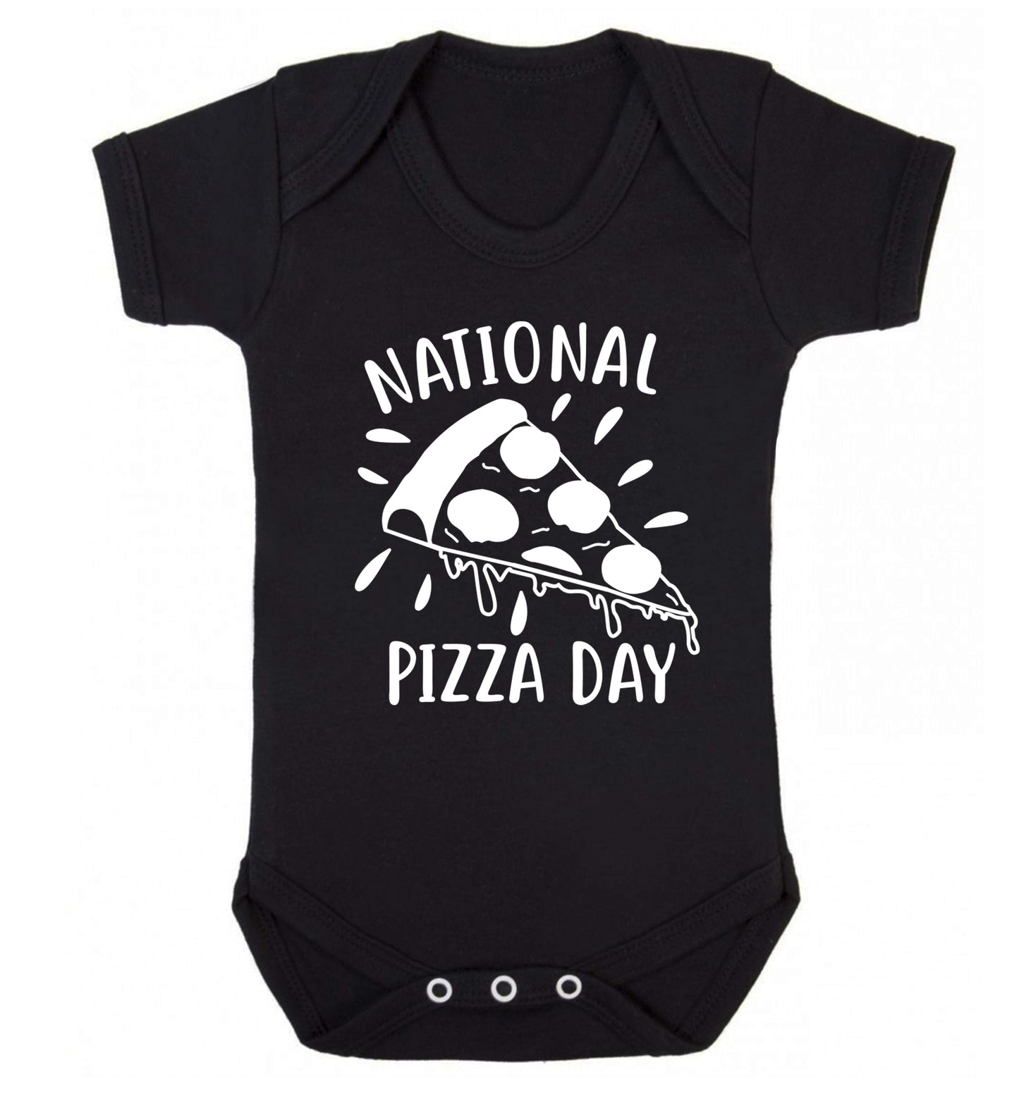 National pizza day Baby Vest black 18-24 months