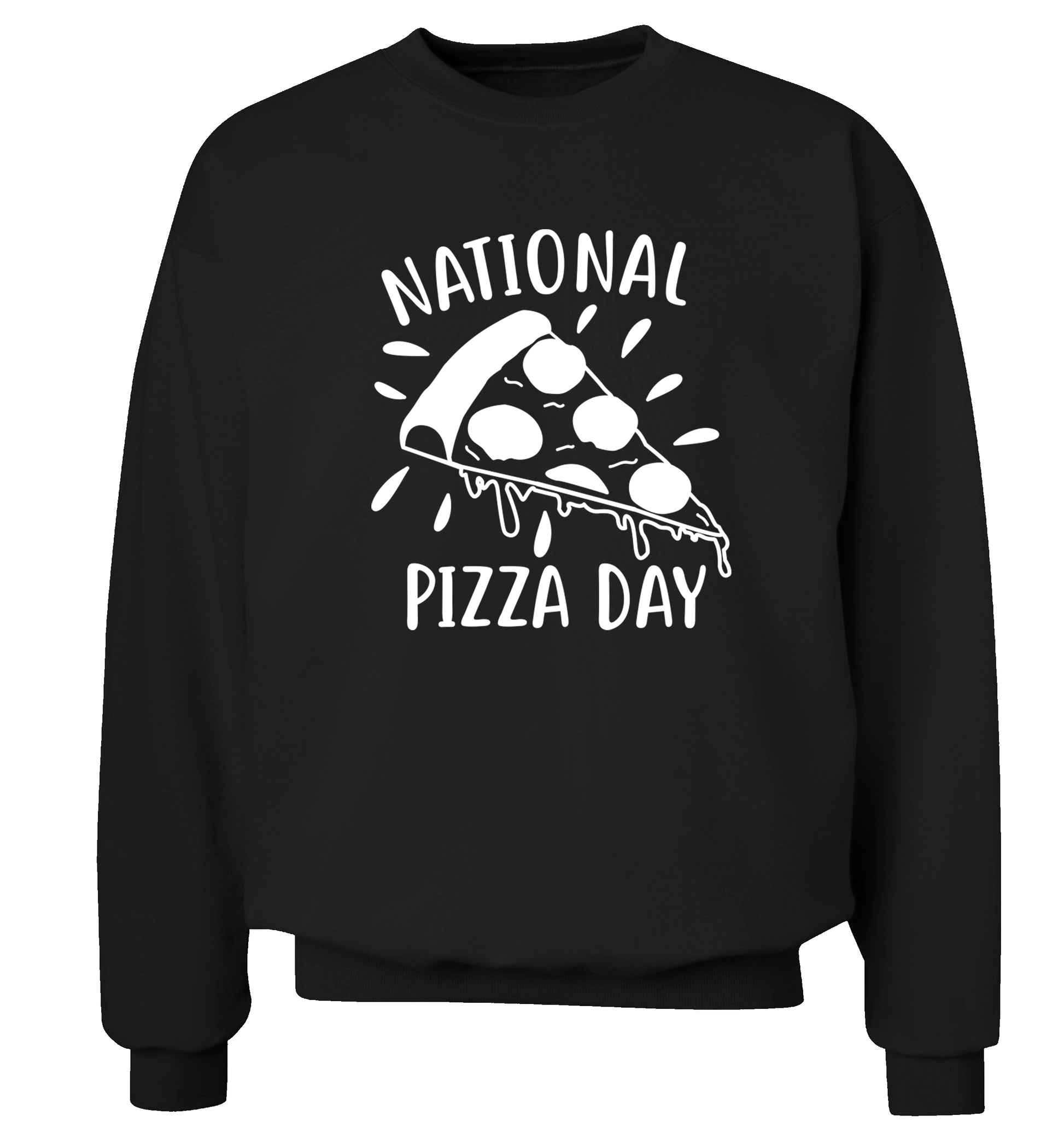 National pizza day Adult's unisex black Sweater 2XL