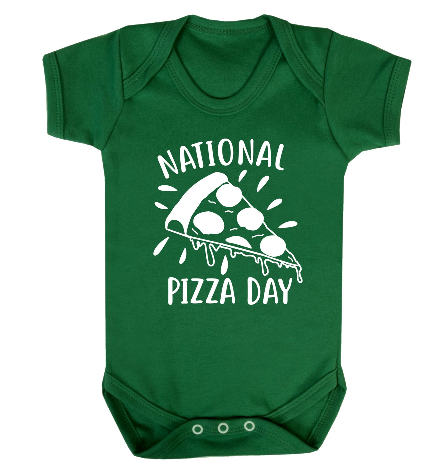 National pizza day Baby Vest green 18-24 months