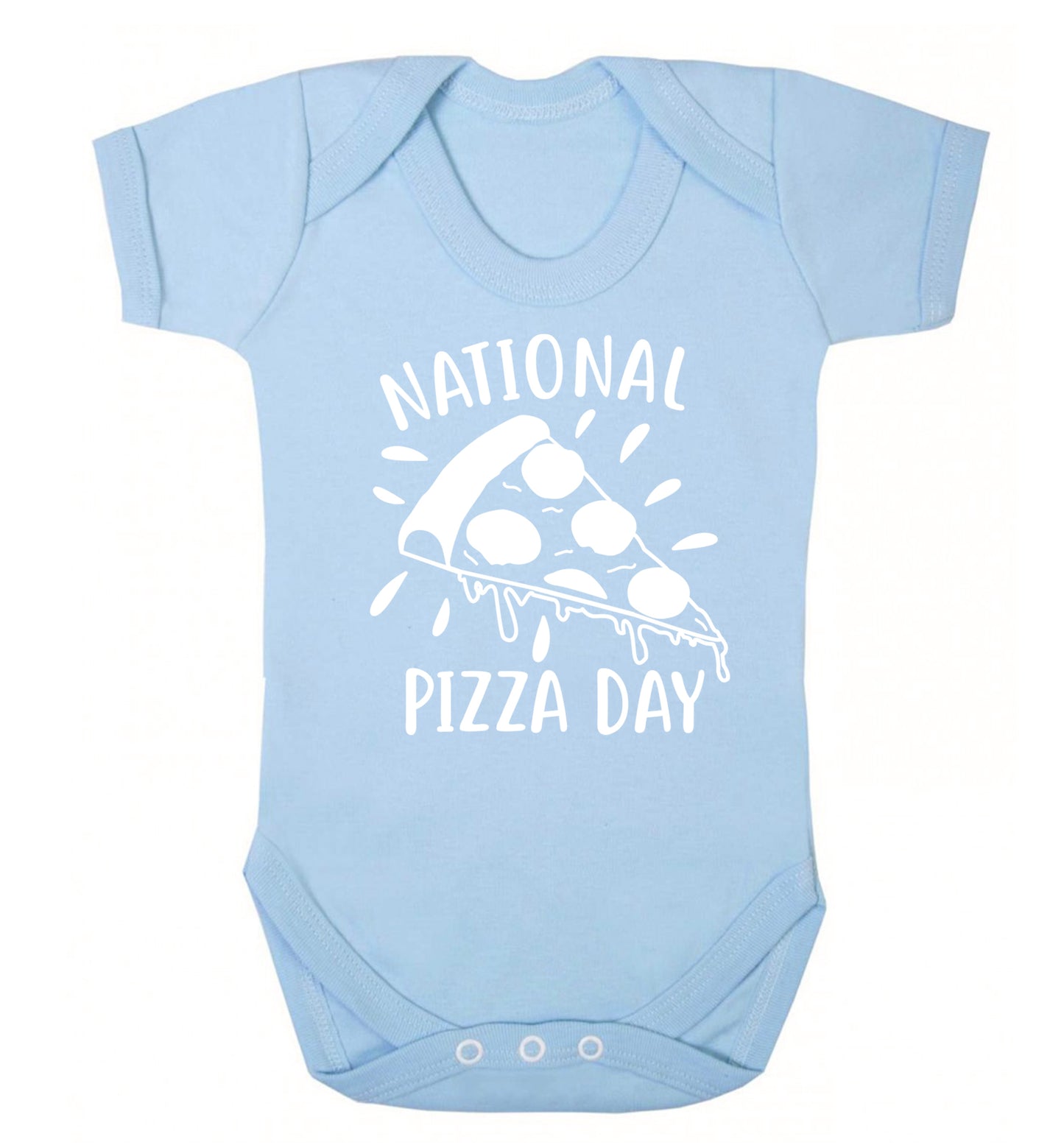 National pizza day Baby Vest pale blue 18-24 months