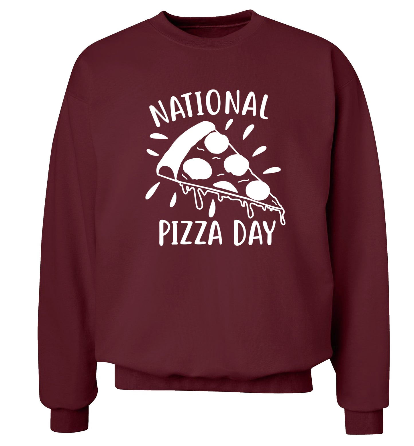 National pizza day Adult's unisex maroon Sweater 2XL