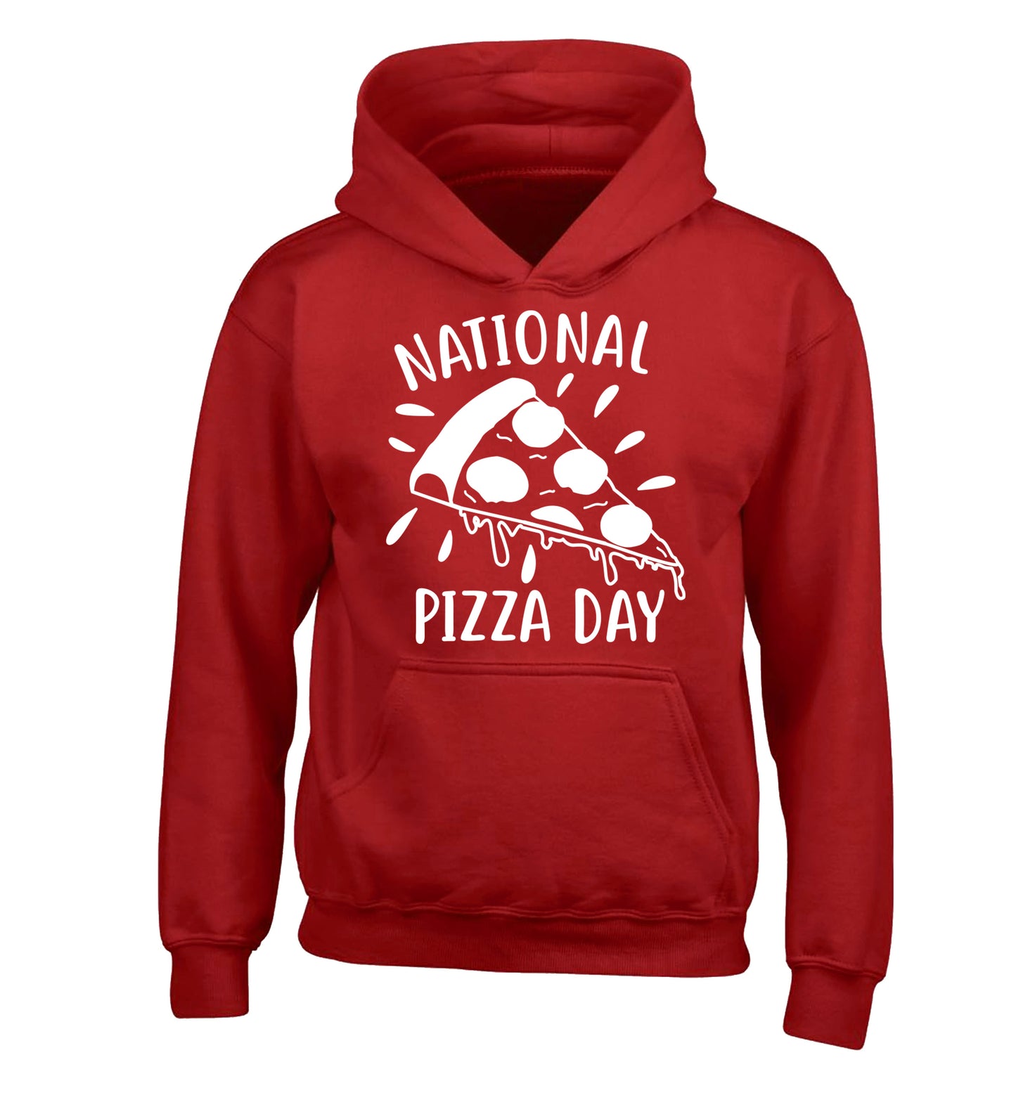 National pizza day children's red hoodie 12-13 Years