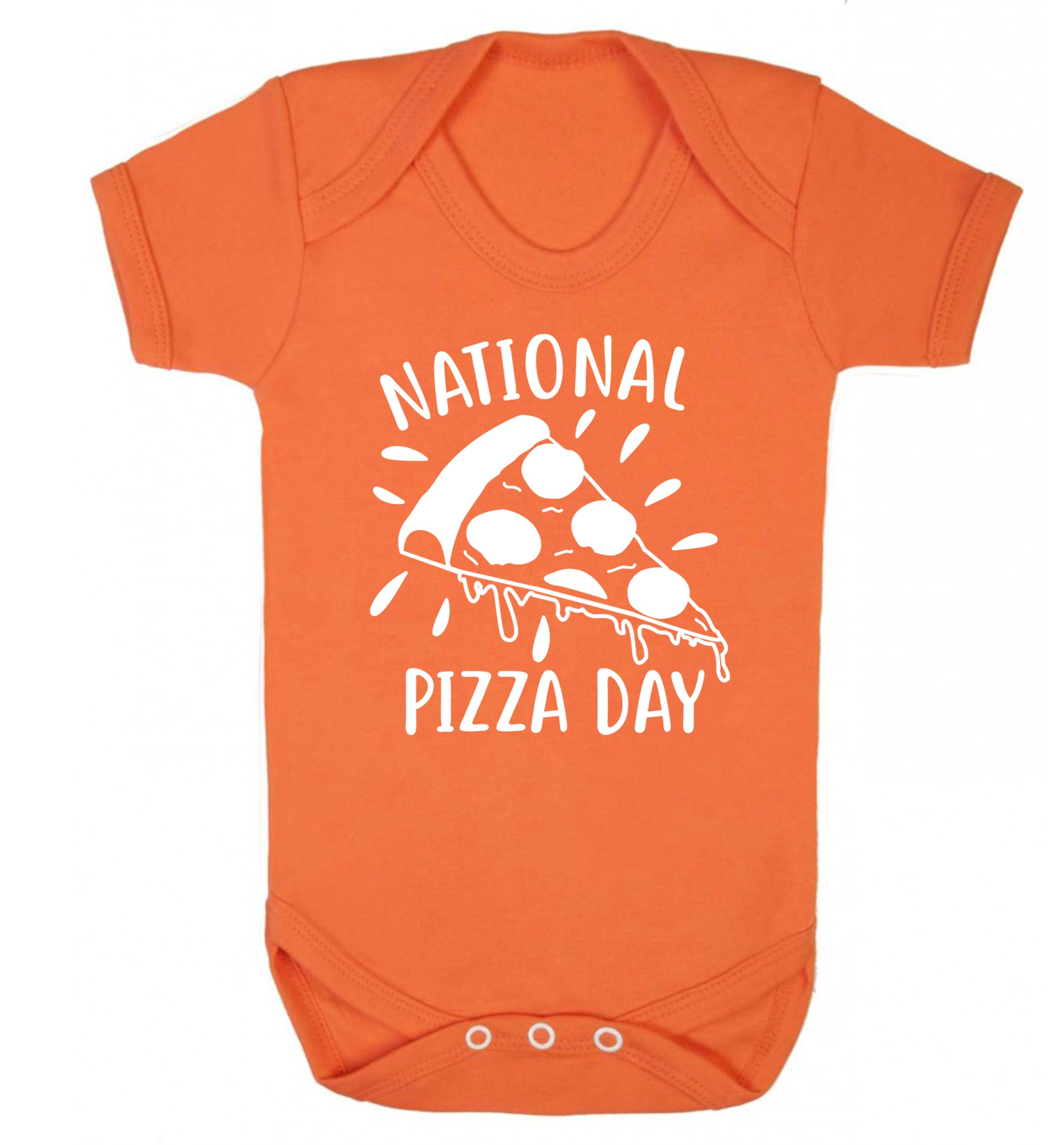 National pizza day Baby Vest orange 18-24 months
