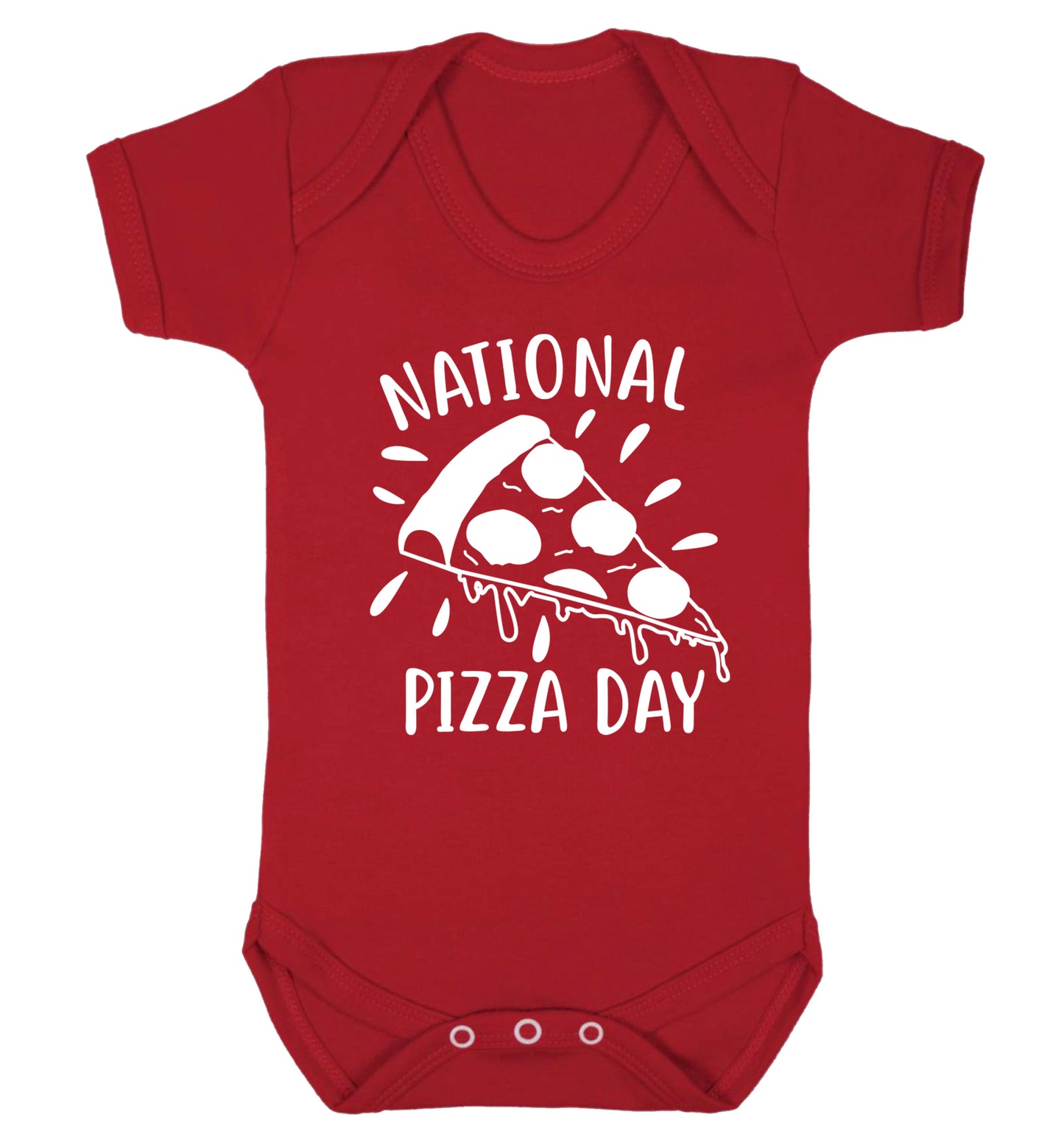 National pizza day Baby Vest red 18-24 months