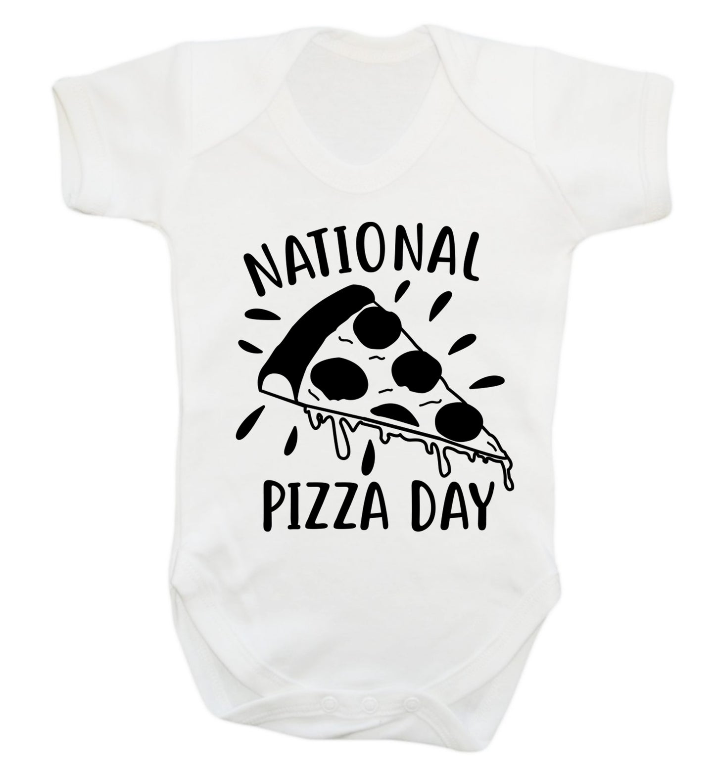 National pizza day Baby Vest white 18-24 months