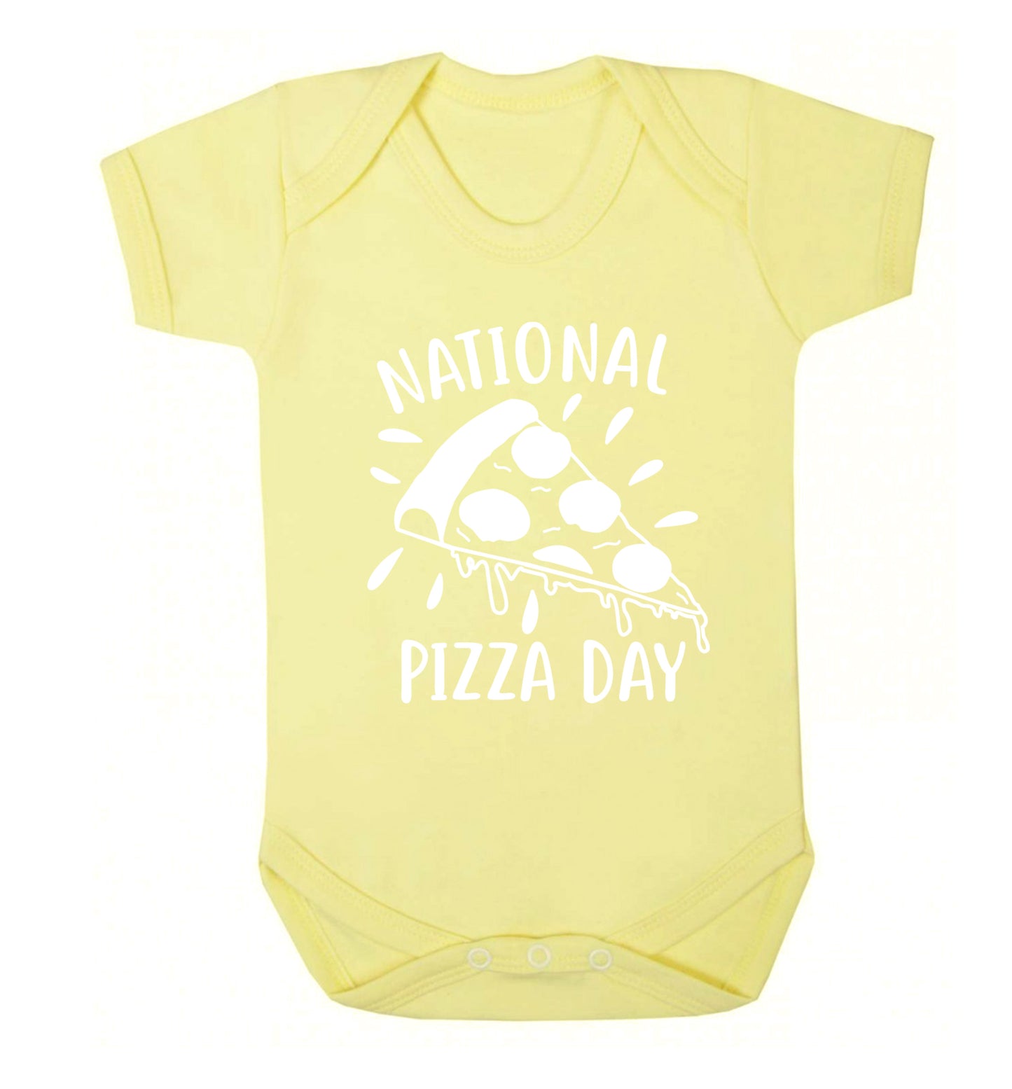 National pizza day Baby Vest pale yellow 18-24 months