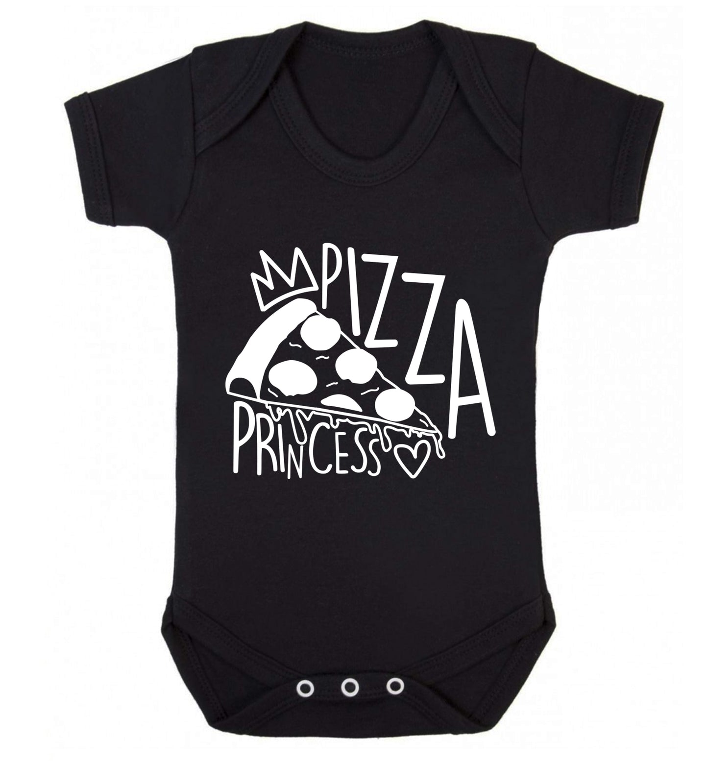 Pizza Princess Baby Vest black 18-24 months