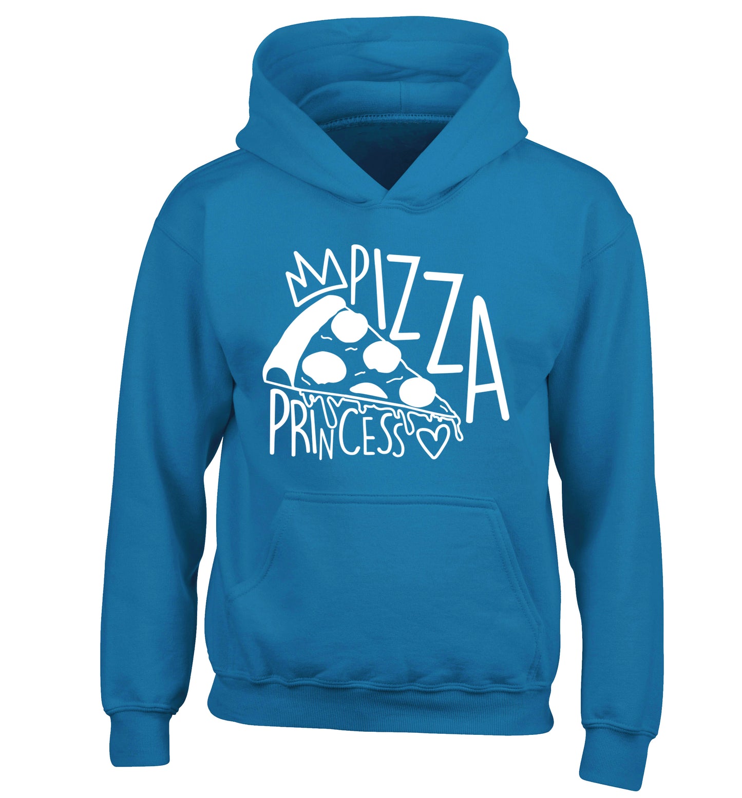Pizza Princess children's blue hoodie 12-13 Years