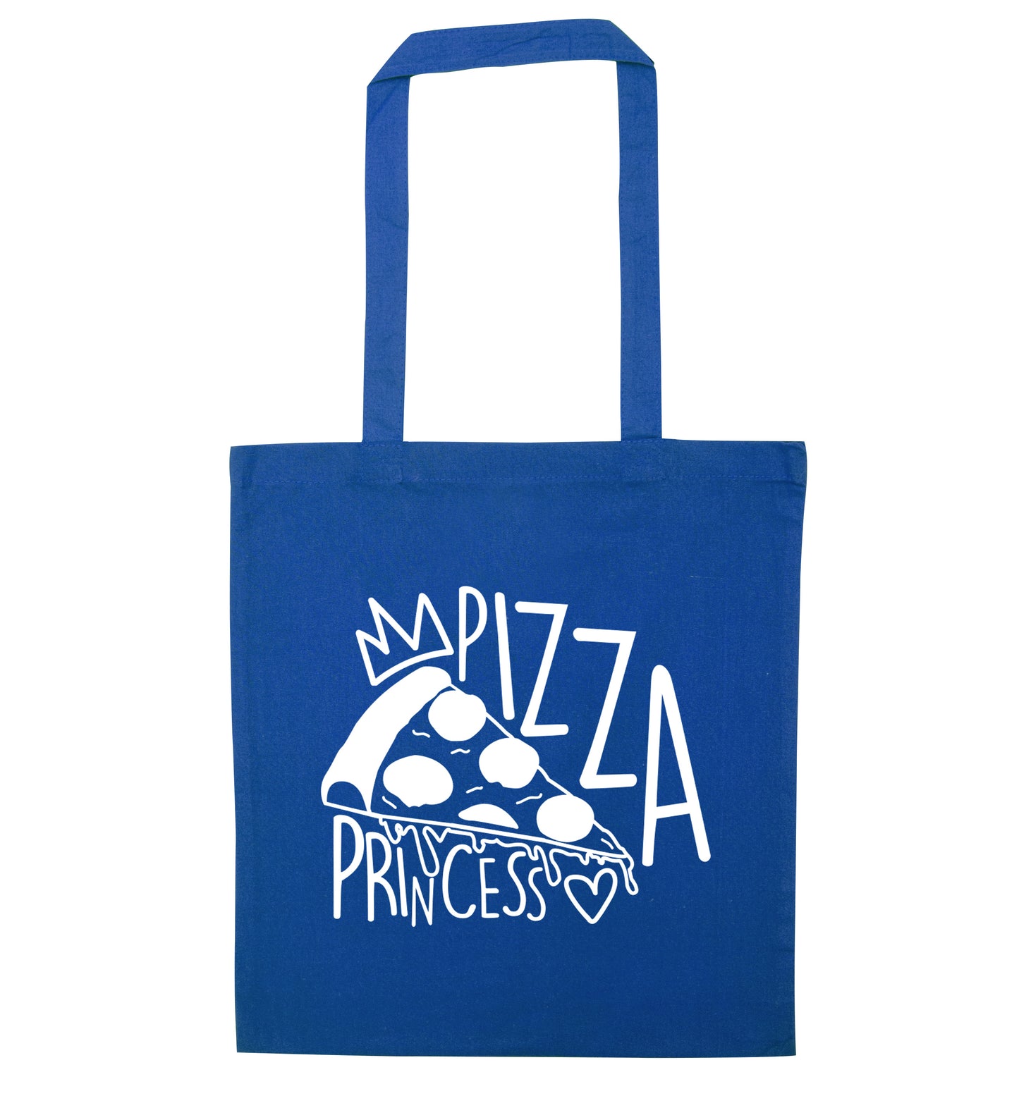Pizza Princess blue tote bag