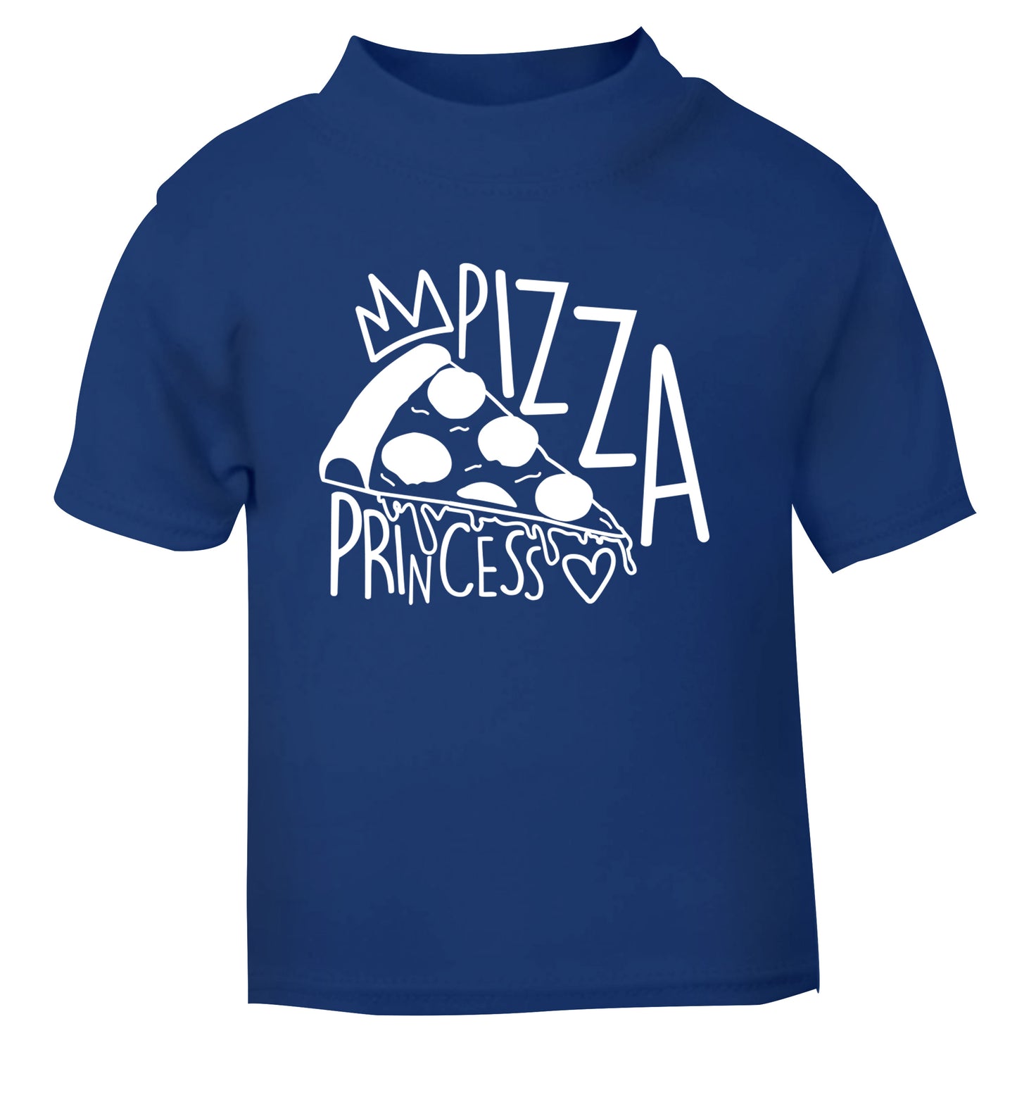 Pizza Princess blue Baby Toddler Tshirt 2 Years