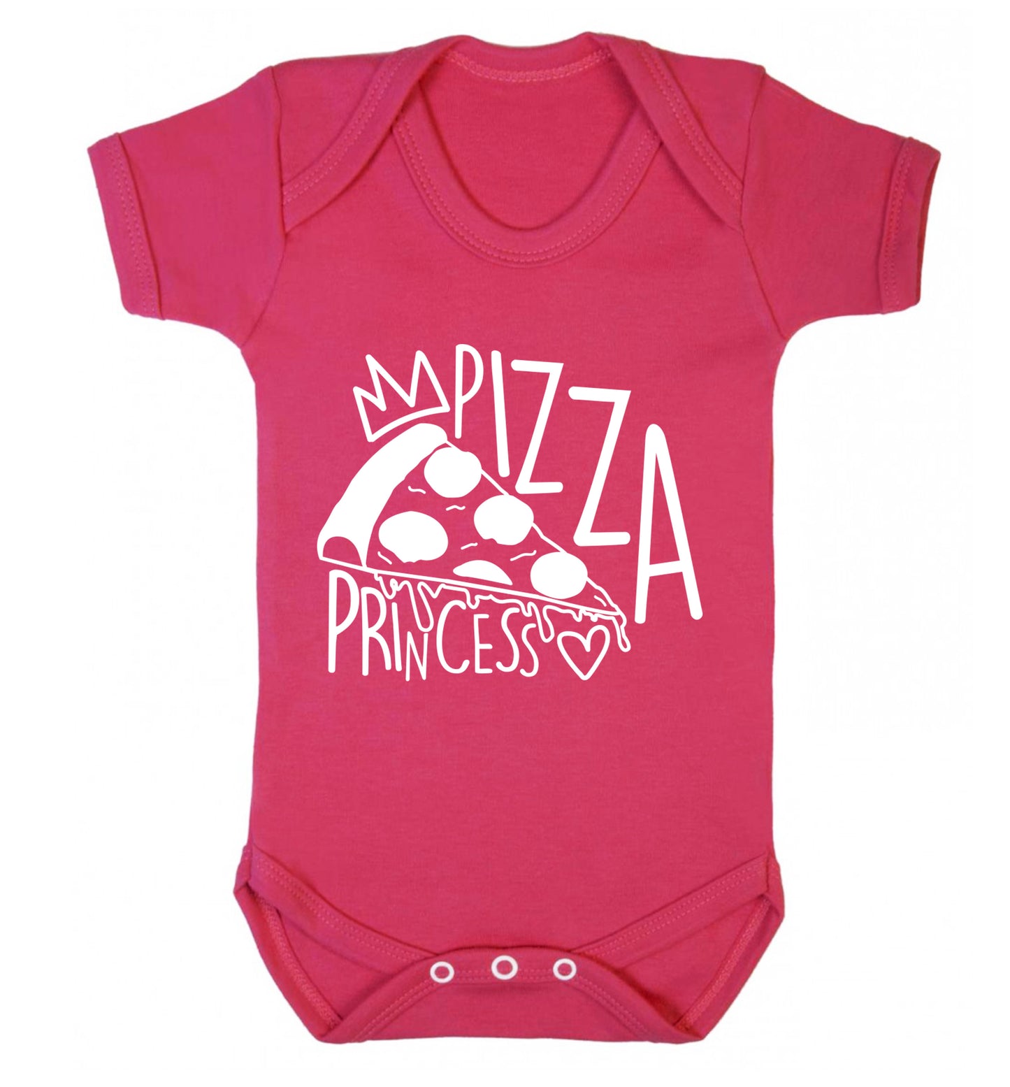 Pizza Princess Baby Vest dark pink 18-24 months