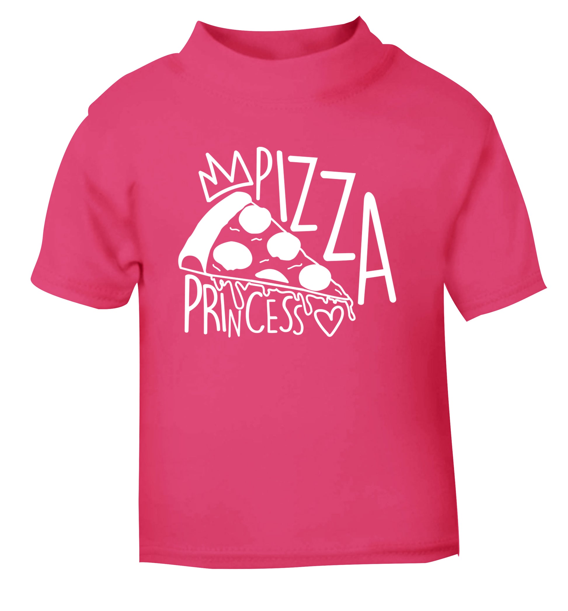 Pizza Princess pink Baby Toddler Tshirt 2 Years