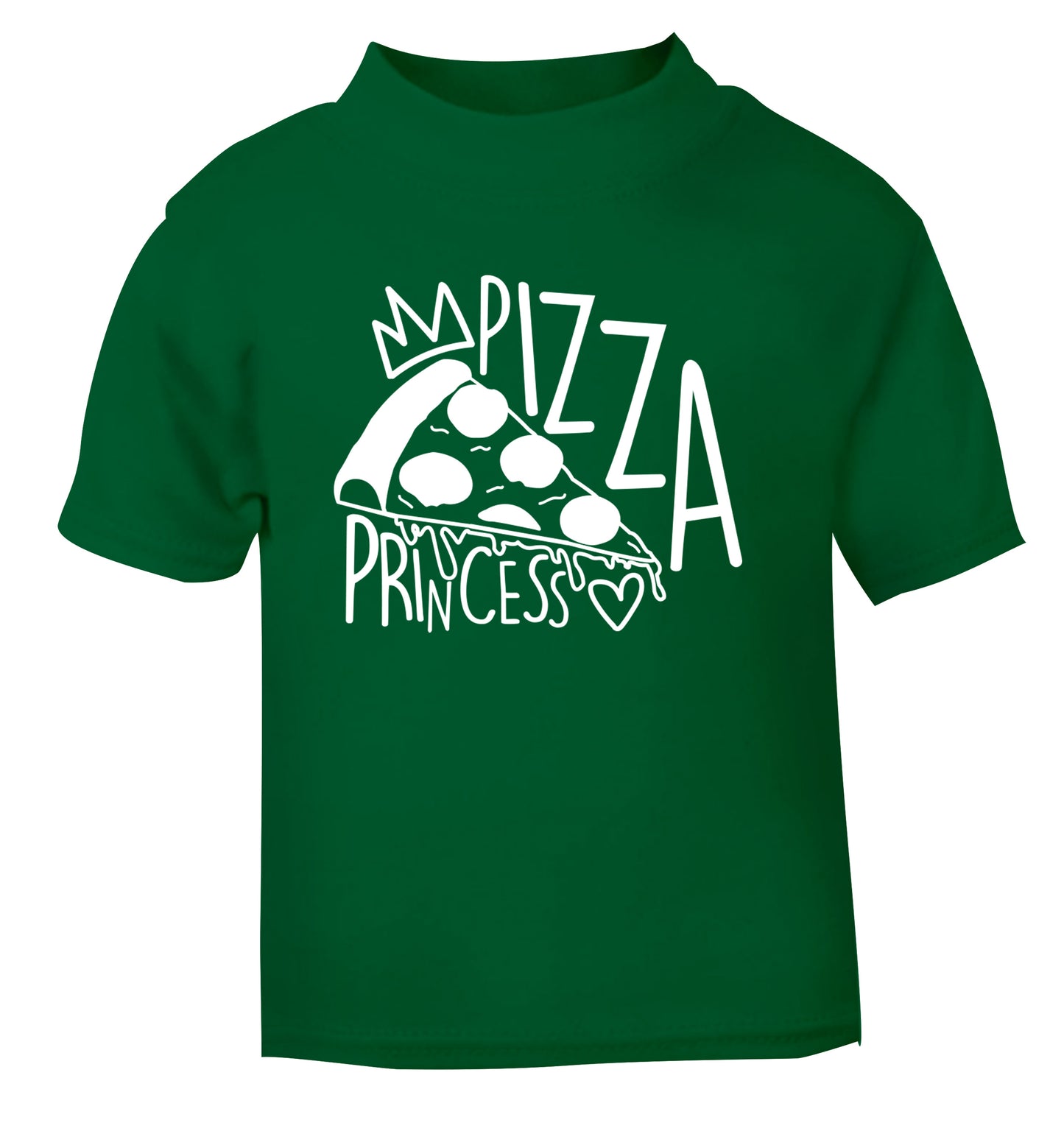 Pizza Princess green Baby Toddler Tshirt 2 Years