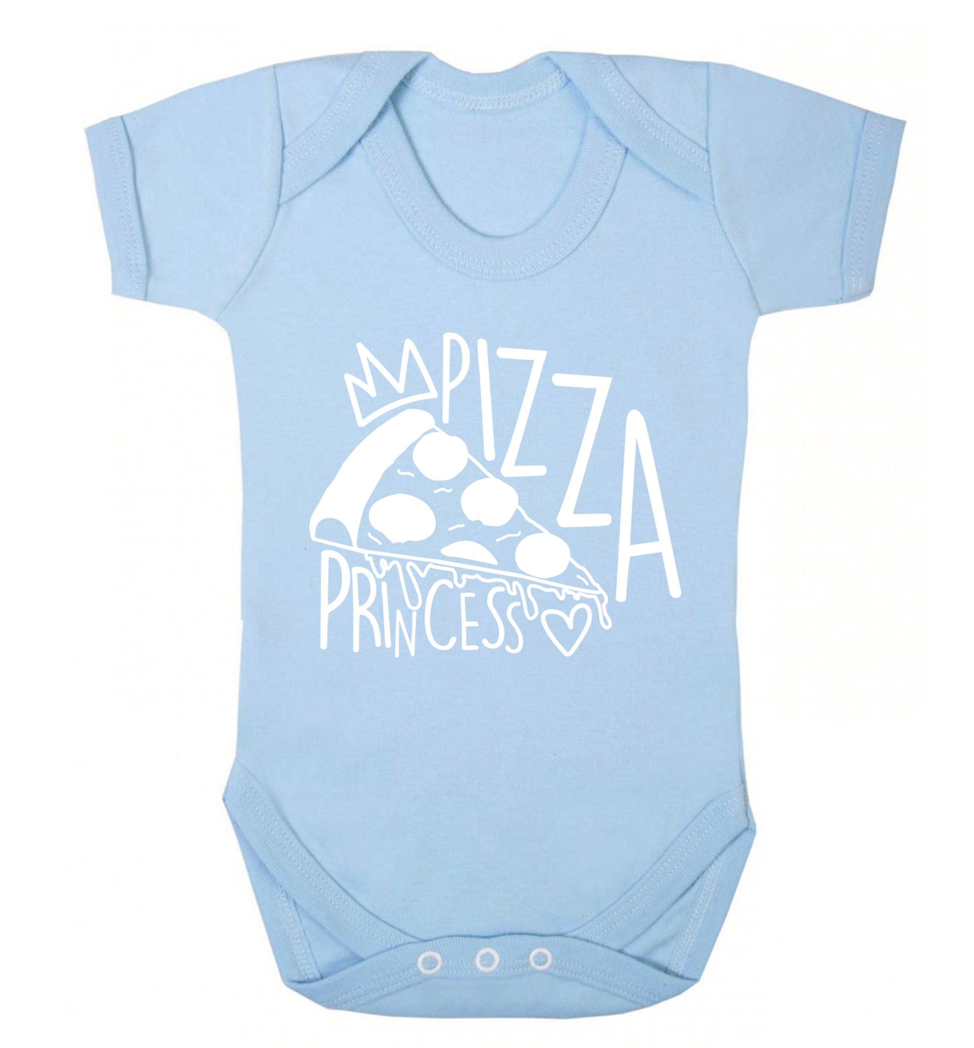 Pizza Princess Baby Vest pale blue 18-24 months
