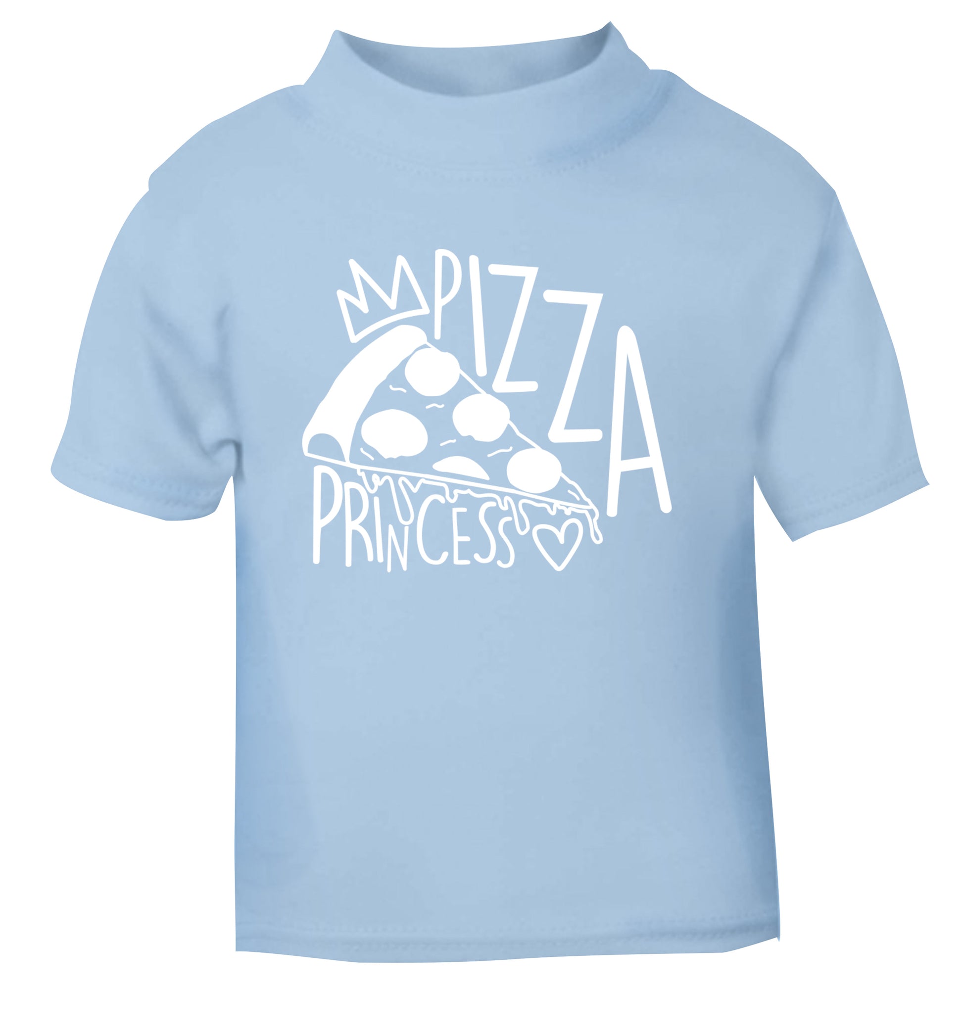 Pizza Princess light blue Baby Toddler Tshirt 2 Years