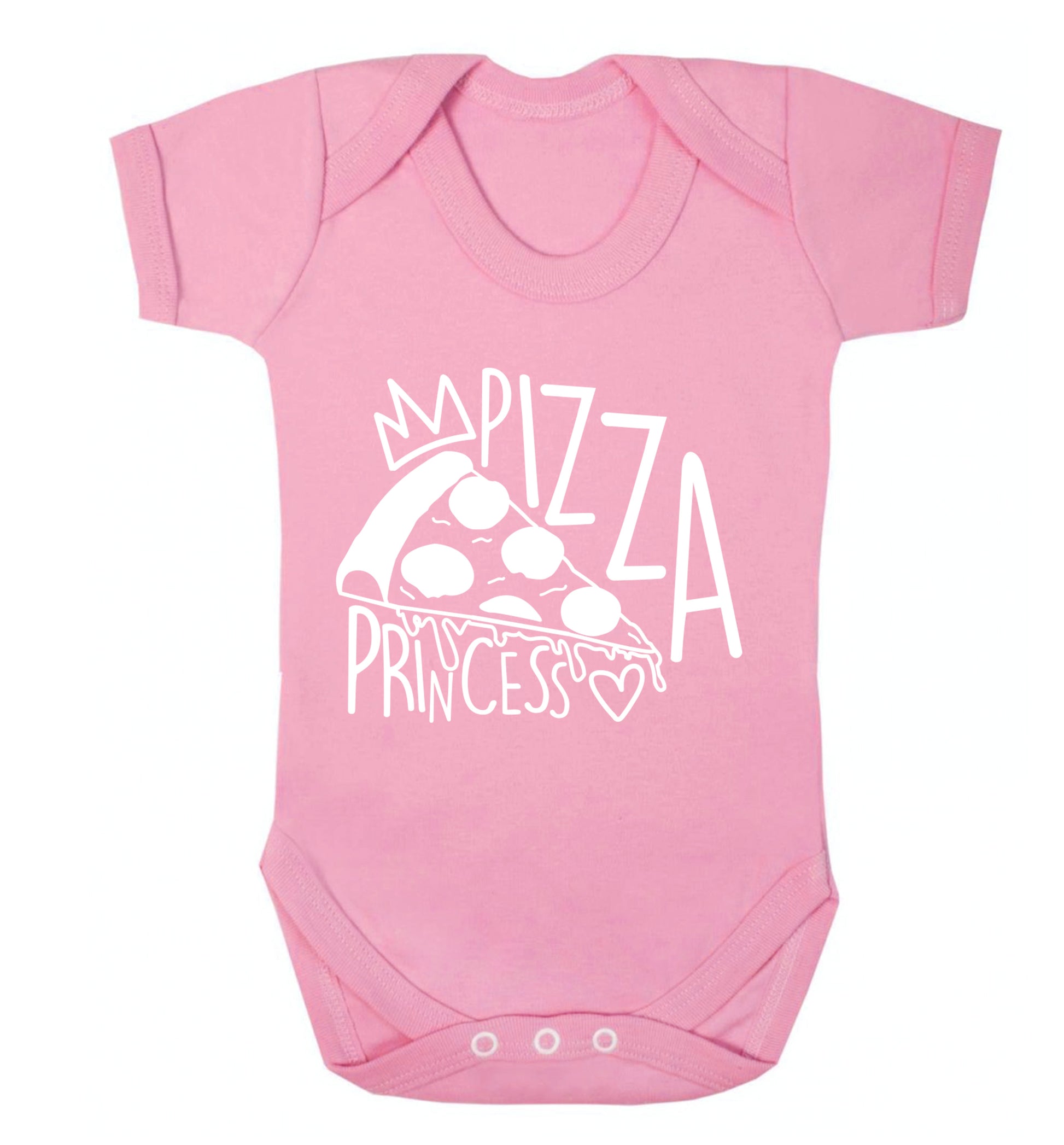 Pizza Princess Baby Vest pale pink 18-24 months