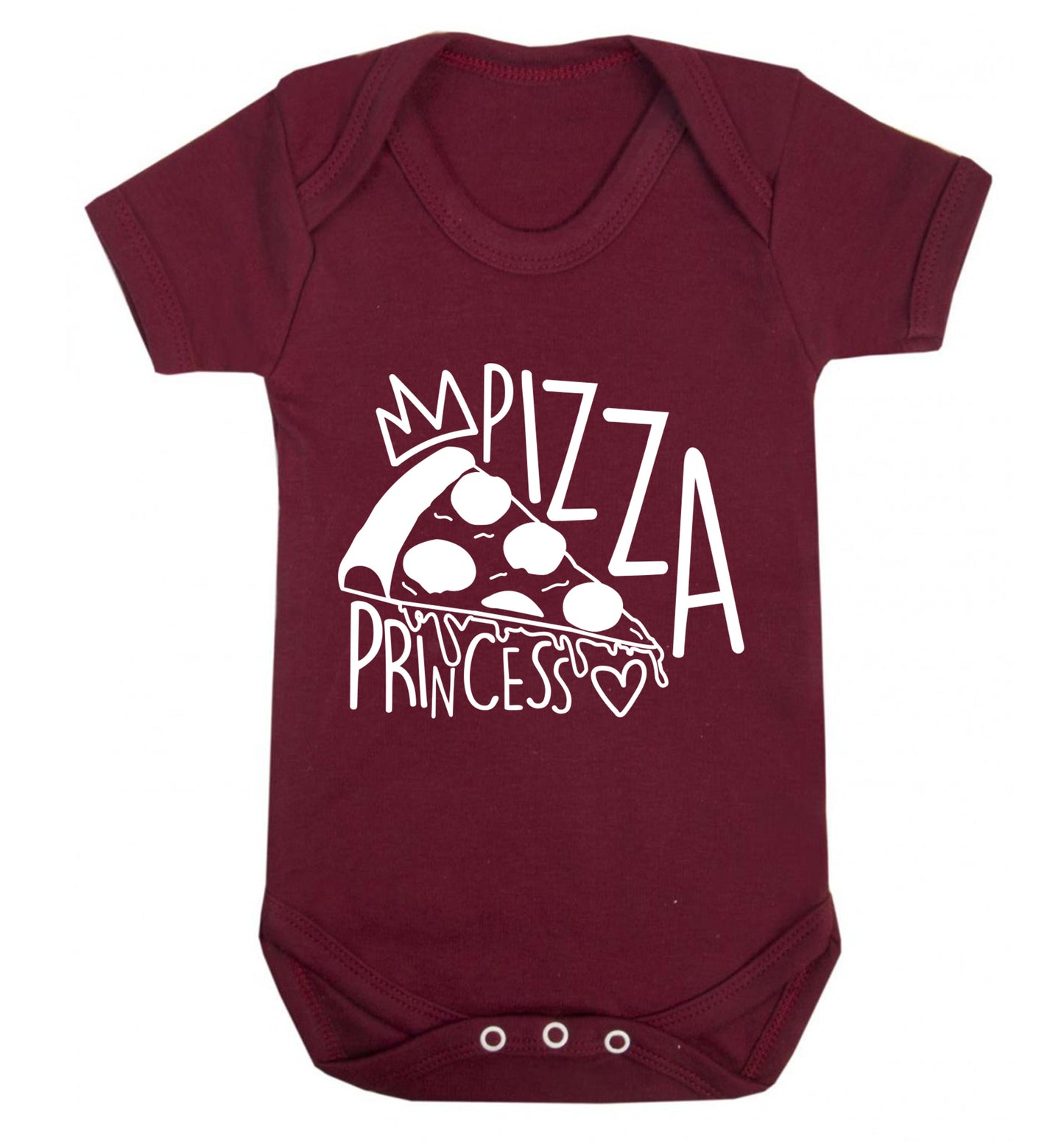 Pizza Princess Baby Vest maroon 18-24 months
