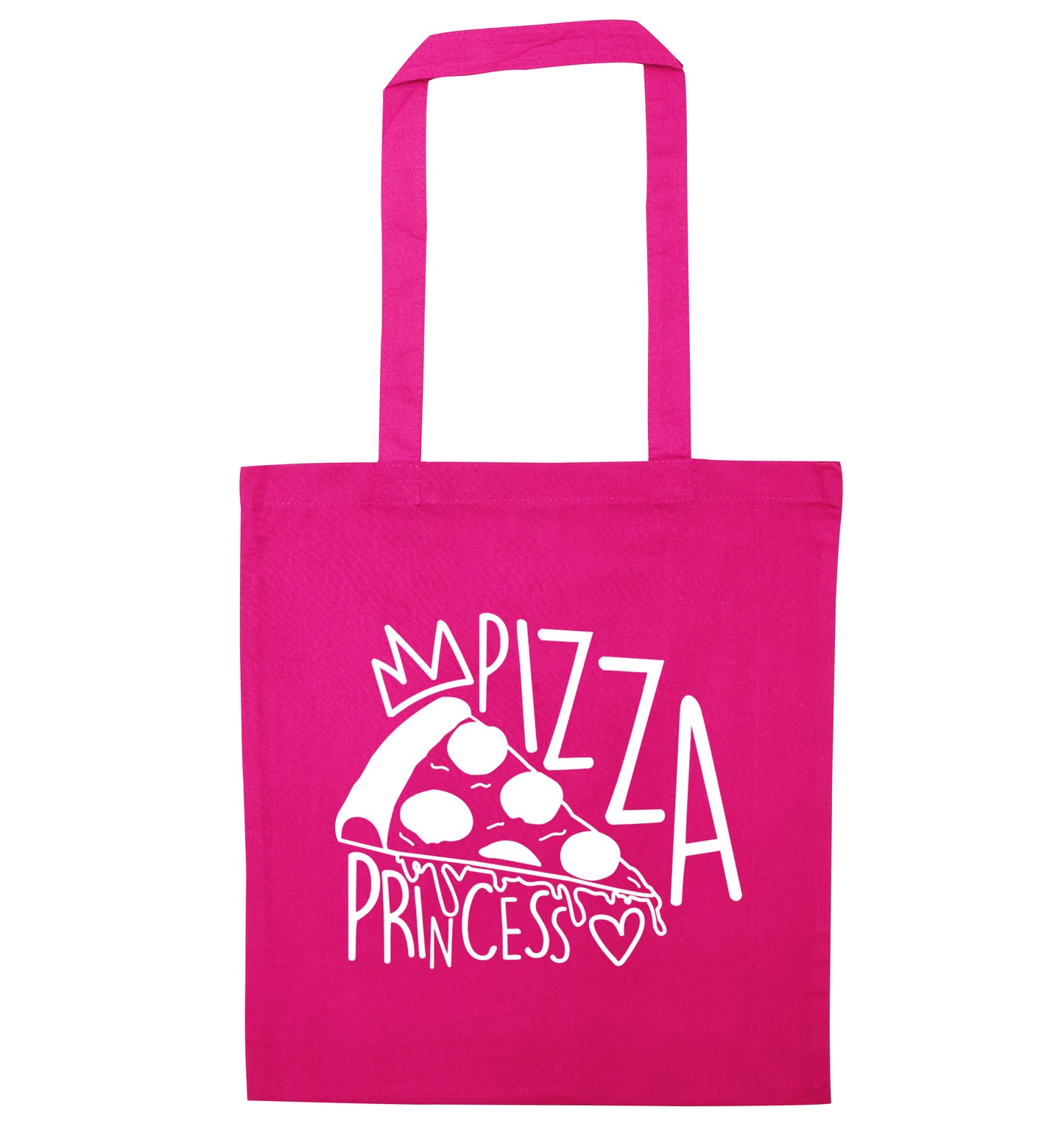 Pizza Princess pink tote bag