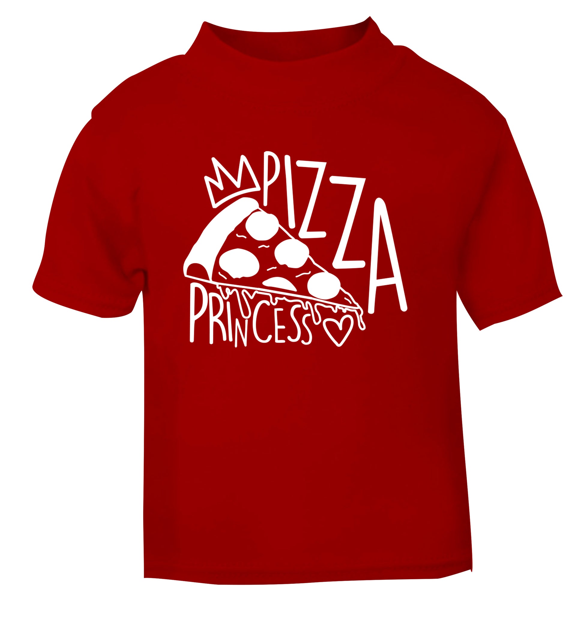 Pizza Princess red Baby Toddler Tshirt 2 Years