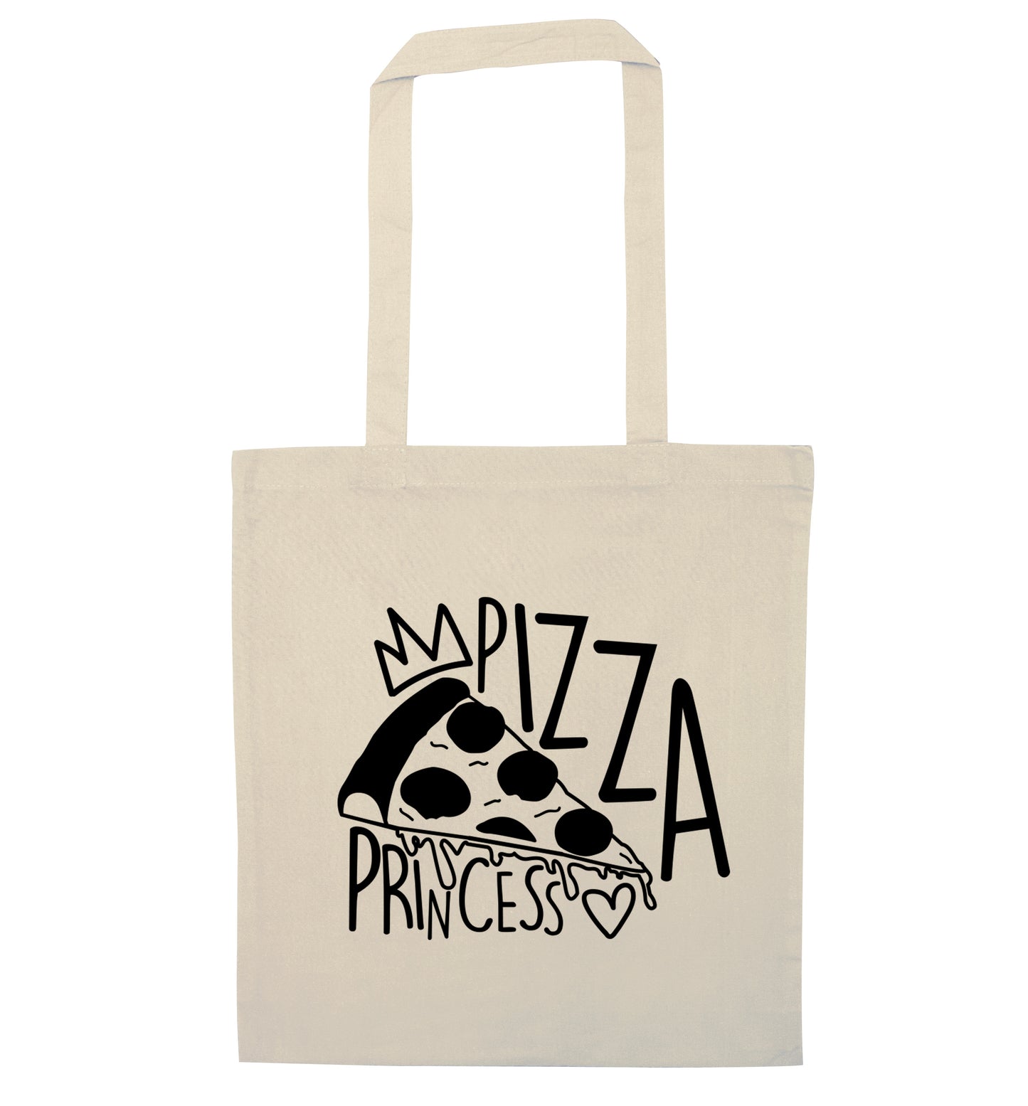 Pizza Princess natural tote bag