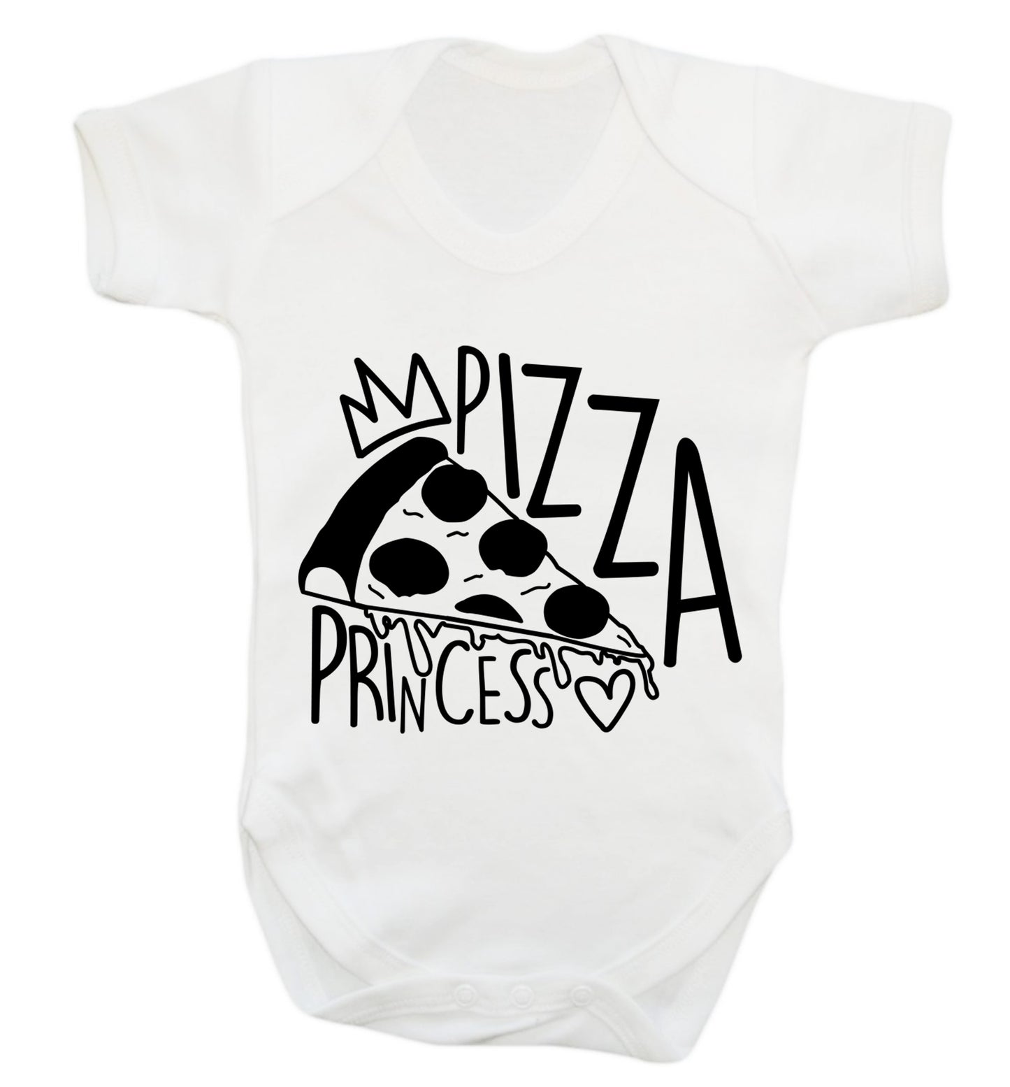 Pizza Princess Baby Vest white 18-24 months