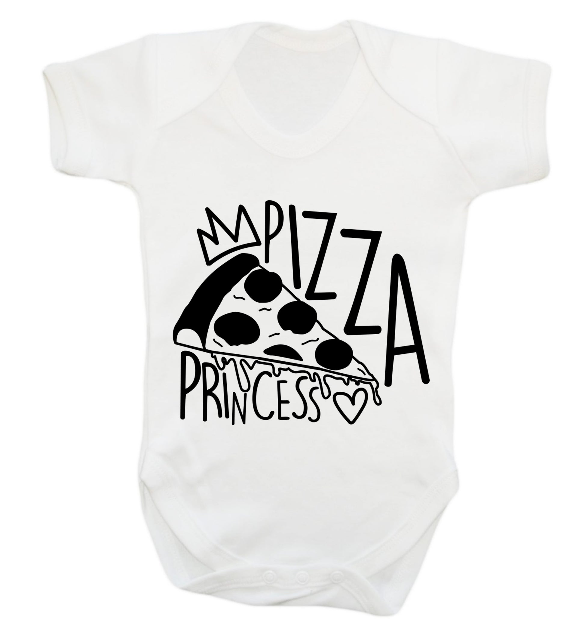 Pizza Princess Baby Vest white 18-24 months