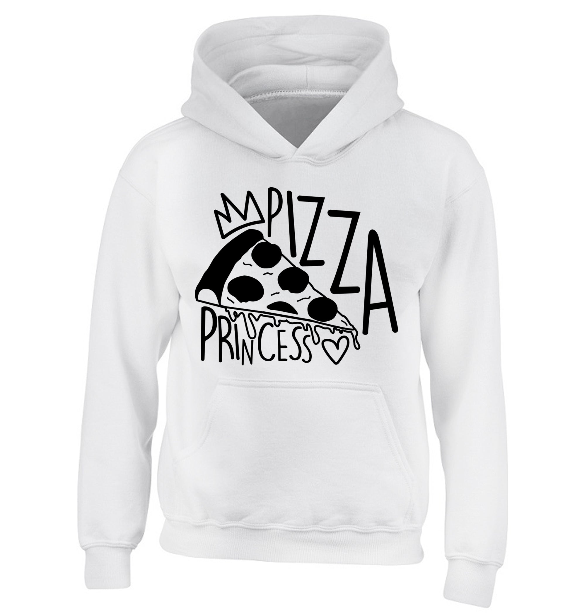Pizza Princess children's white hoodie 12-13 Years